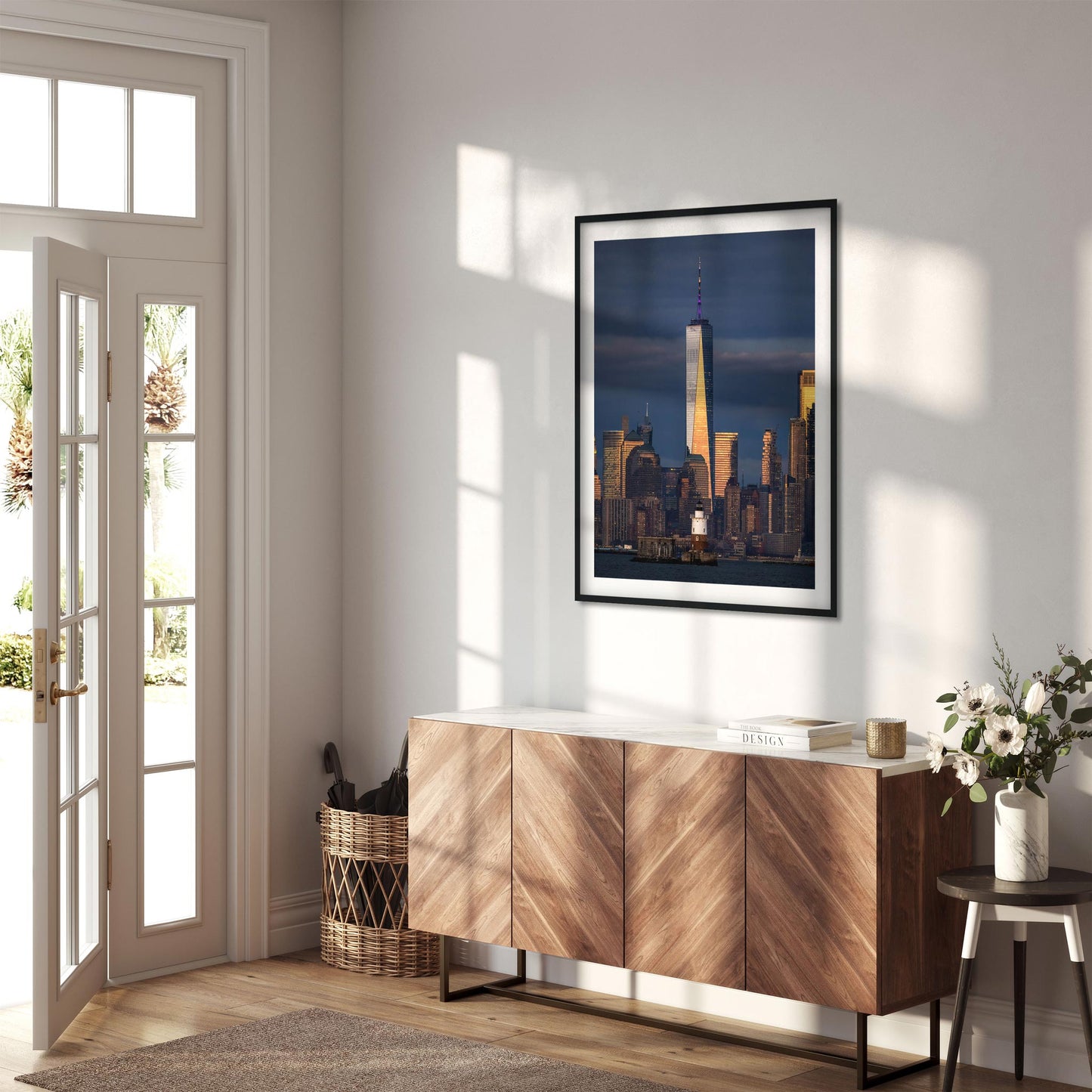 Fine art print of Robbins Reef Lighthouse at Dusk in New York City