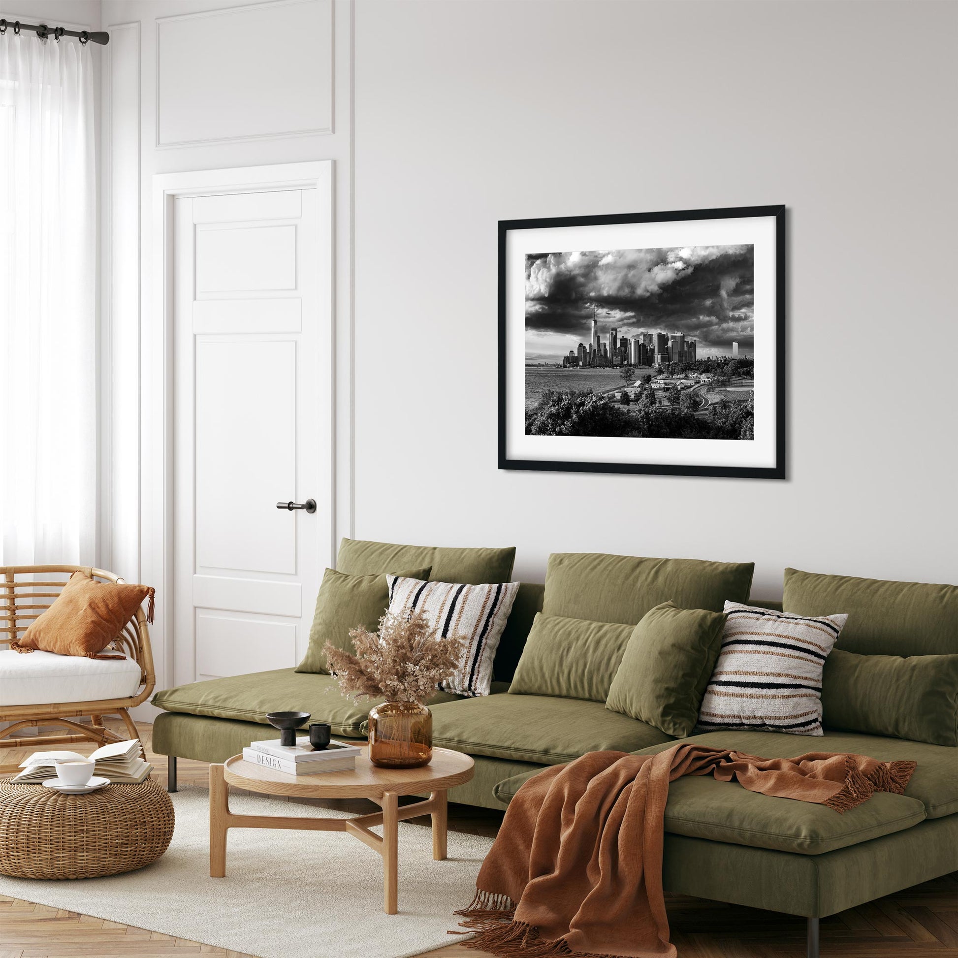 Fine art print of Lower Manhattan Skyline under Storm Clouds