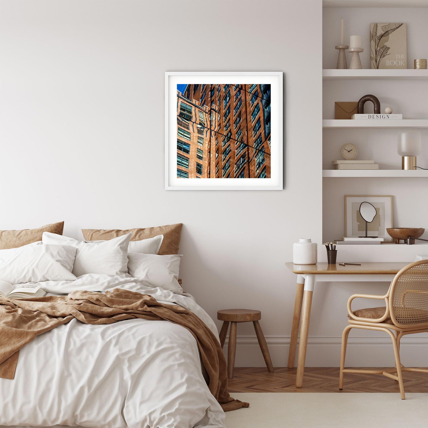 Fine art print of abstract building reflection in High Line Chelsea NYC