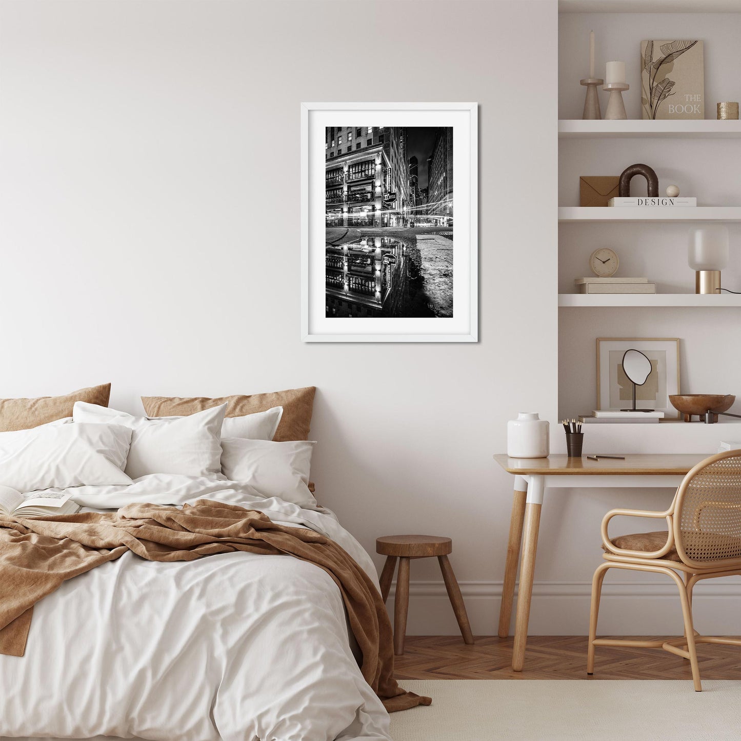 Fine art print of Lower Manhattan Broad Street Reflection at Night