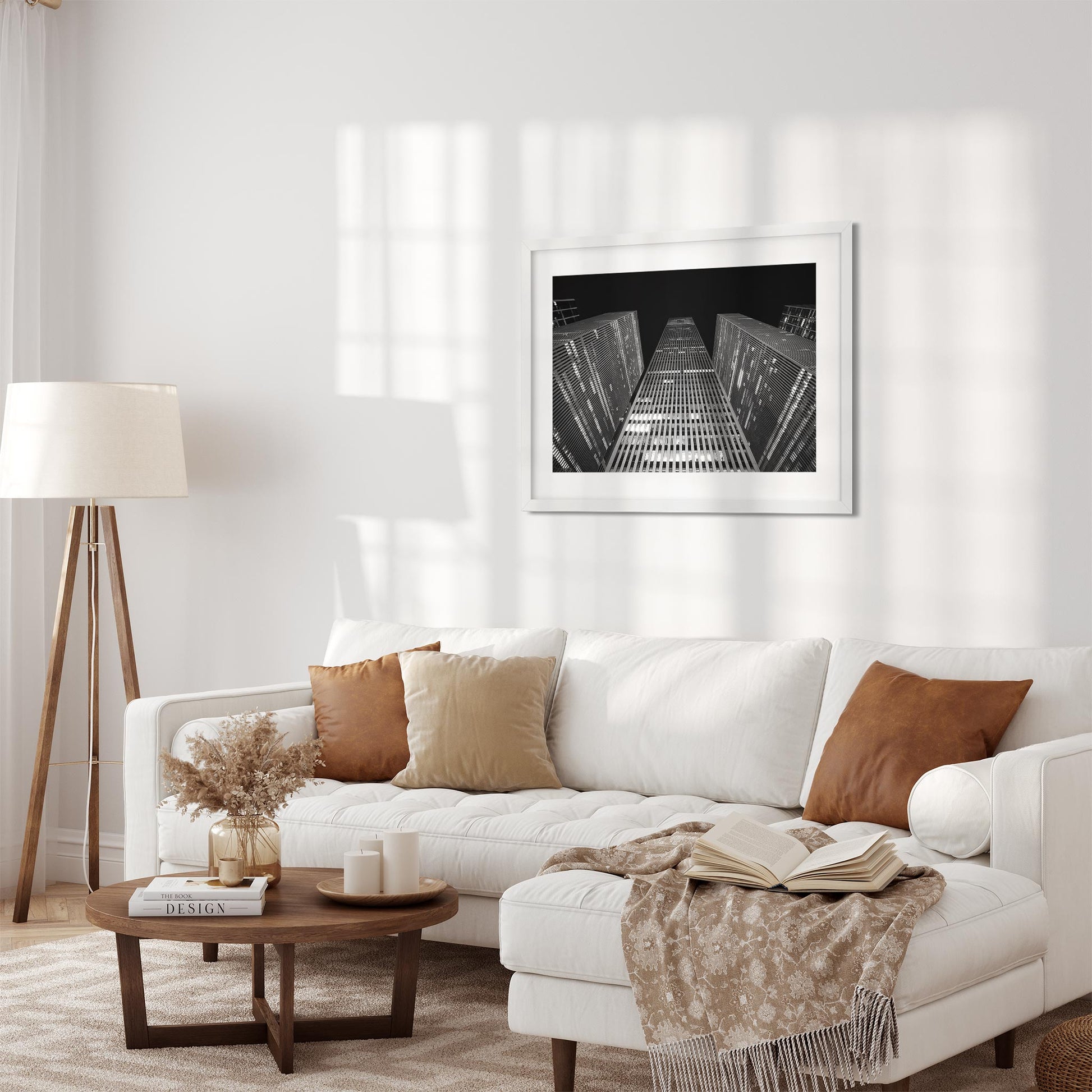 Fine art print of 1221 Avenue of the Americas at Night New York City