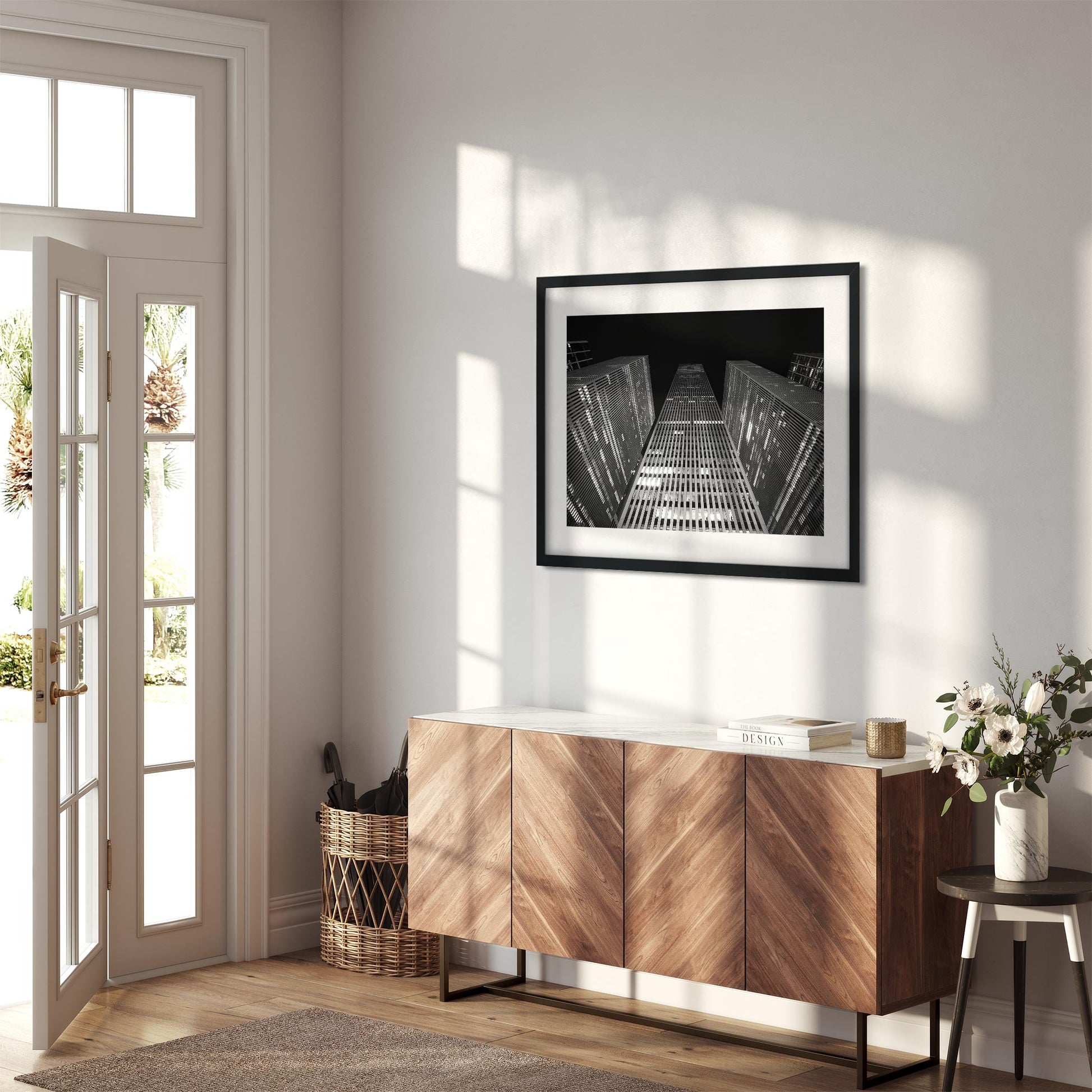 Fine art print of 1221 Avenue of the Americas at Night New York City