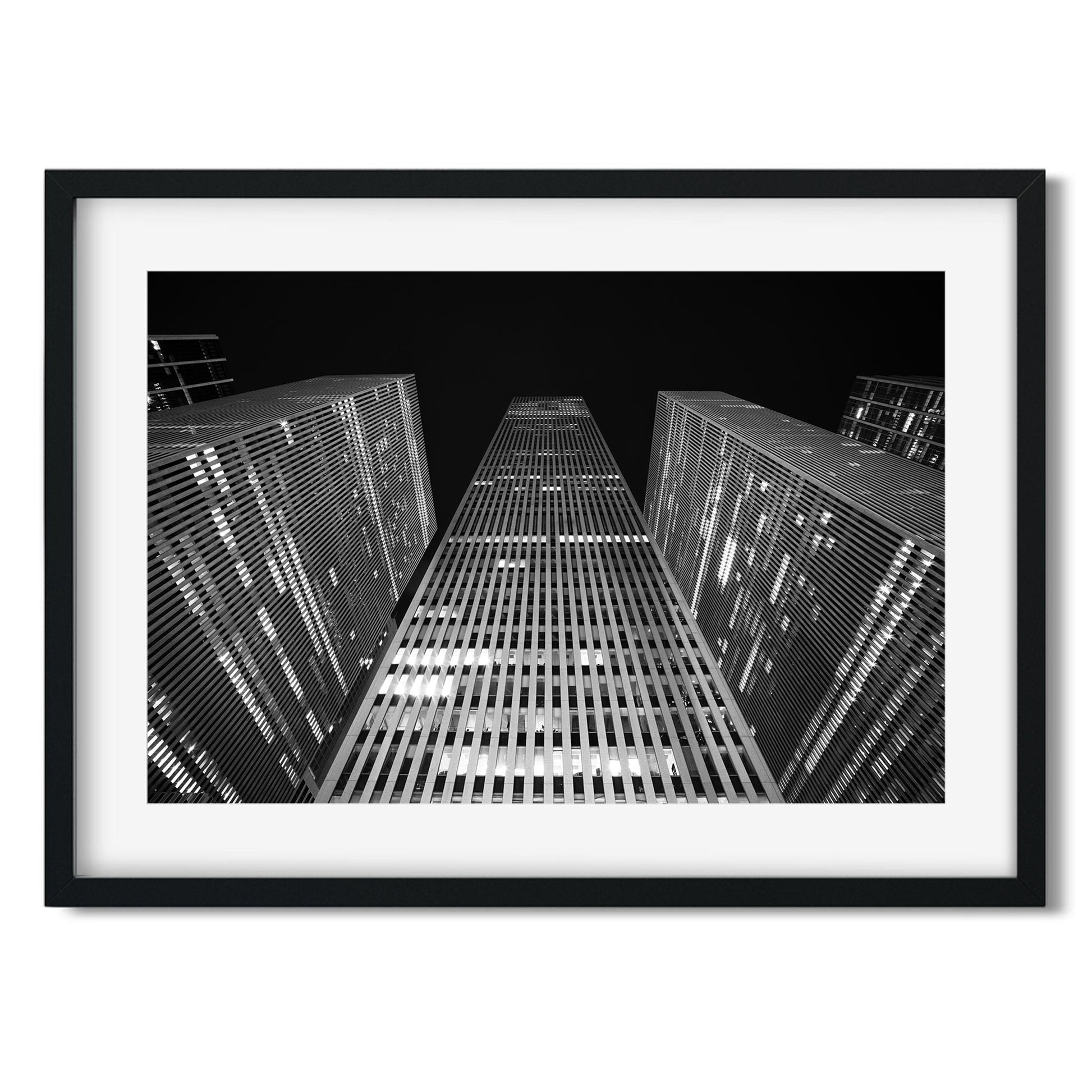 Fine art print of 1221 Avenue of the Americas at Night New York City
