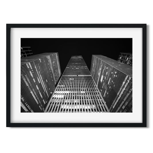 Fine art print of 1221 Avenue of the Americas at Night New York City