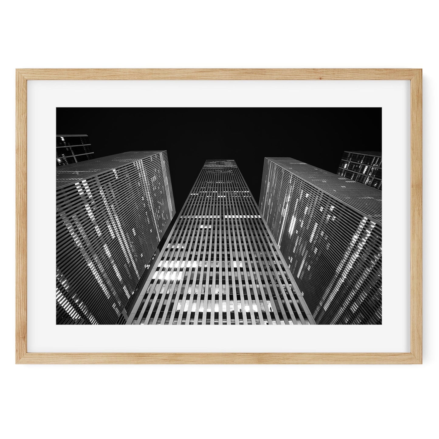 Fine art print of 1221 Avenue of the Americas at Night New York City