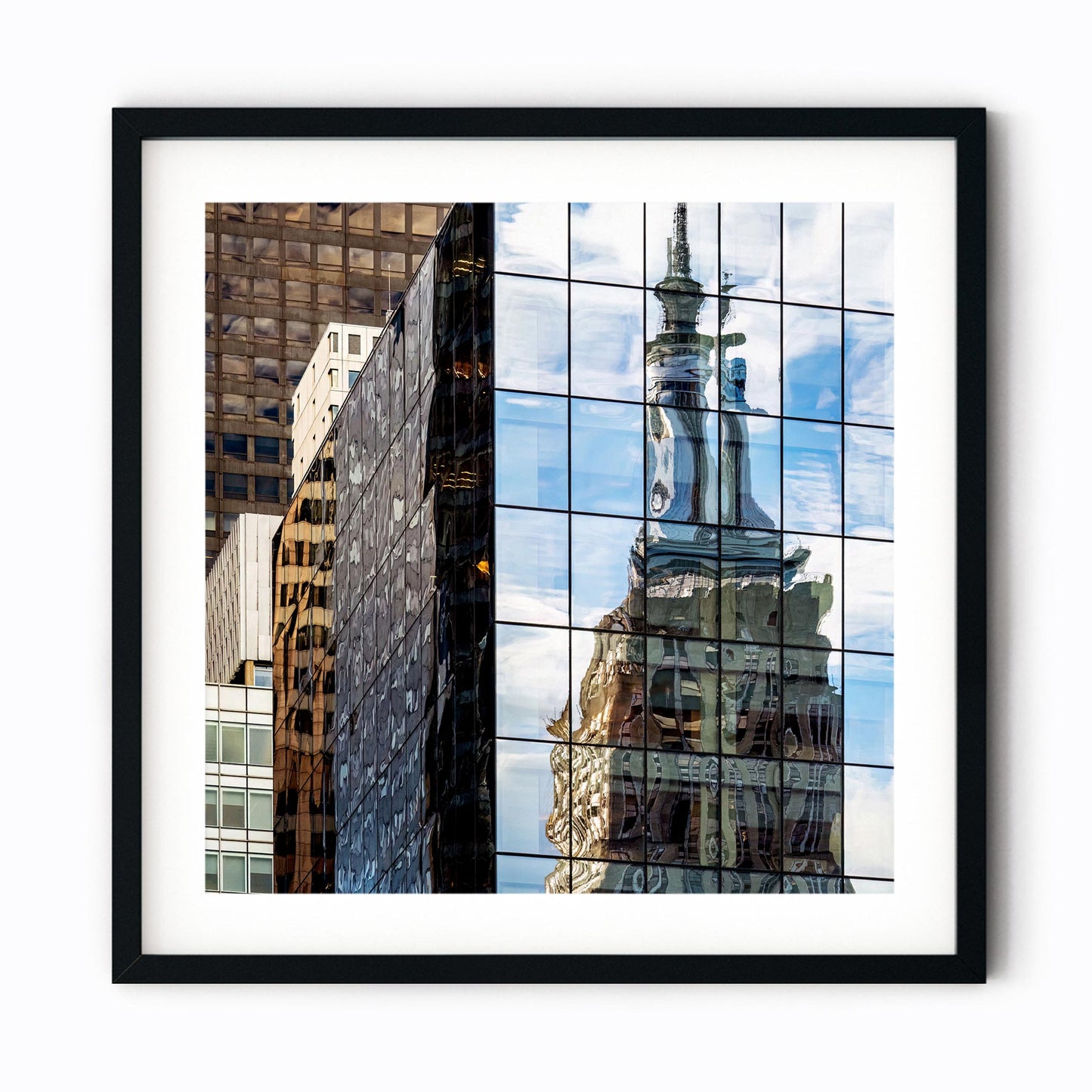 Fine art print of Empire State Building Reflections in Bryant Park Midtown Manhattan NYC