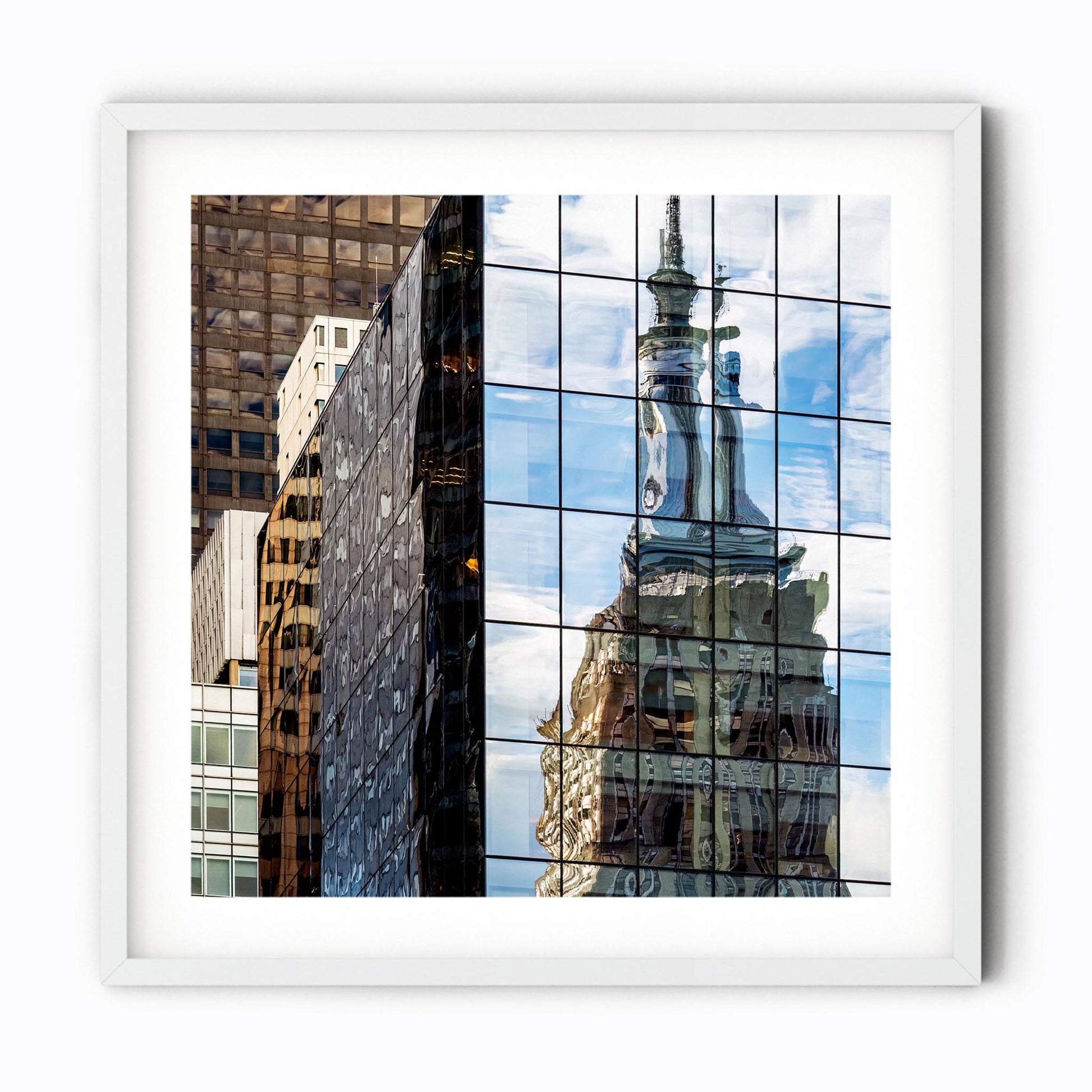 Fine art print of Empire State Building Reflections in Bryant Park Midtown Manhattan NYC