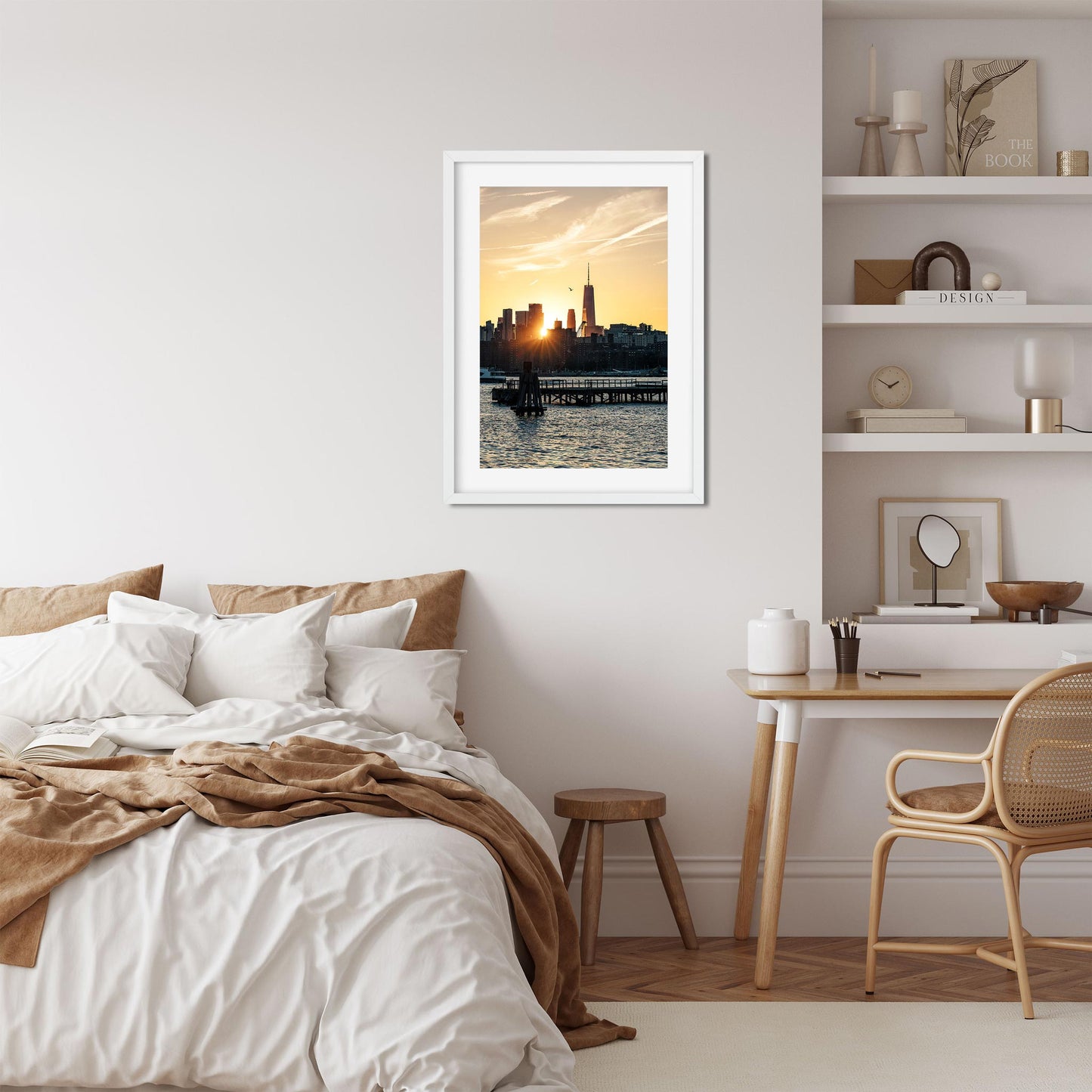 Fine art print of East River Sunset Silhouettes of World Trade Center New York City