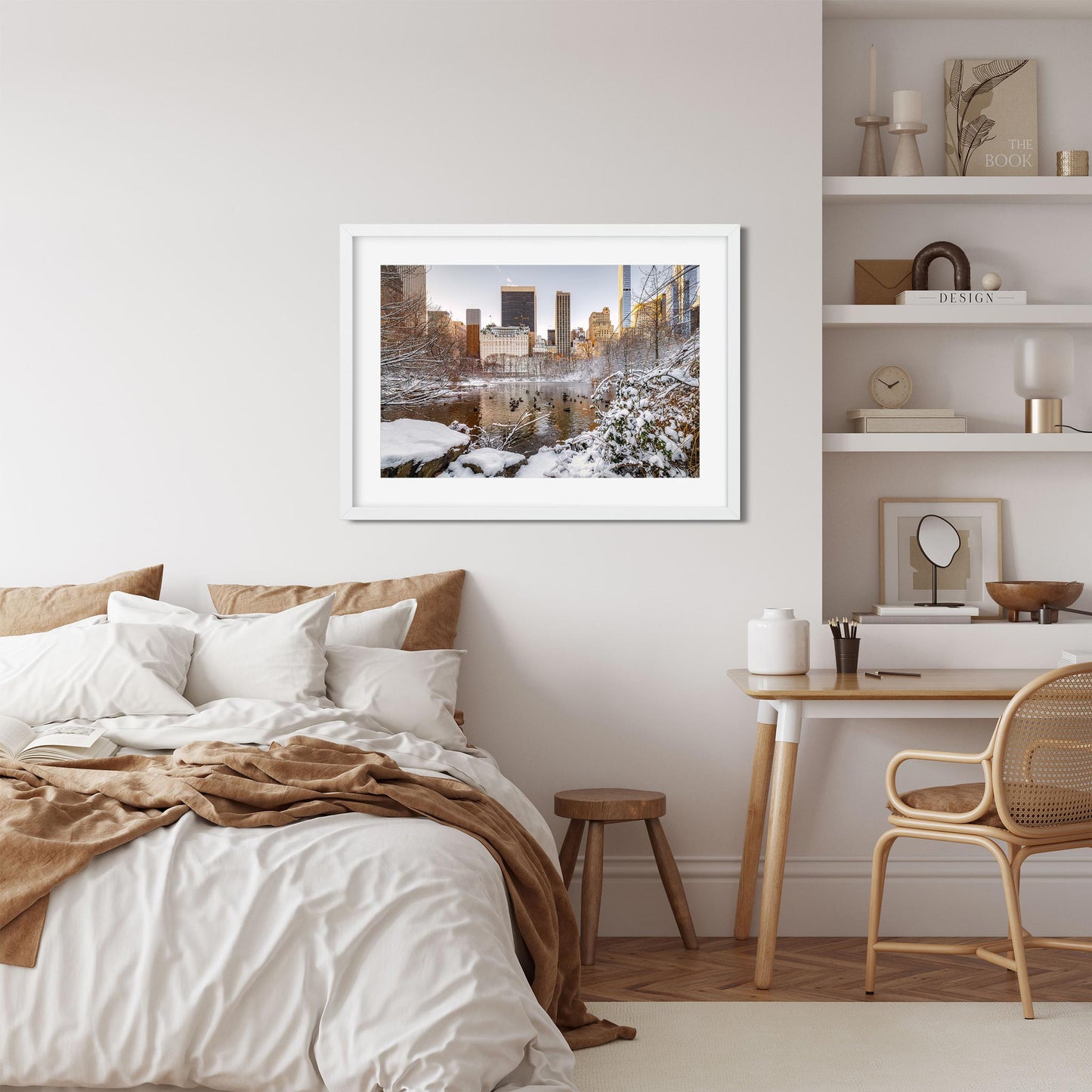 Fine art print of The Pond at Central Park in Winter New York City