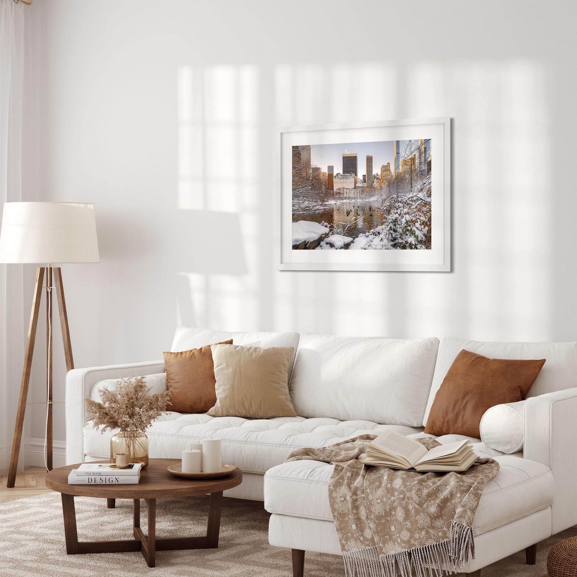 Fine art print of The Pond at Central Park in Winter New York City