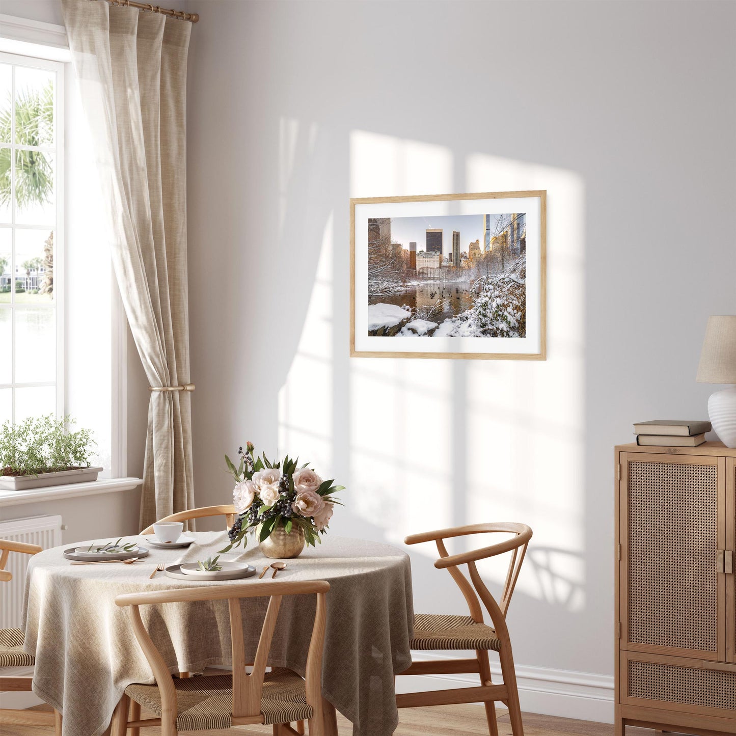 Fine art print of The Pond at Central Park in Winter New York City