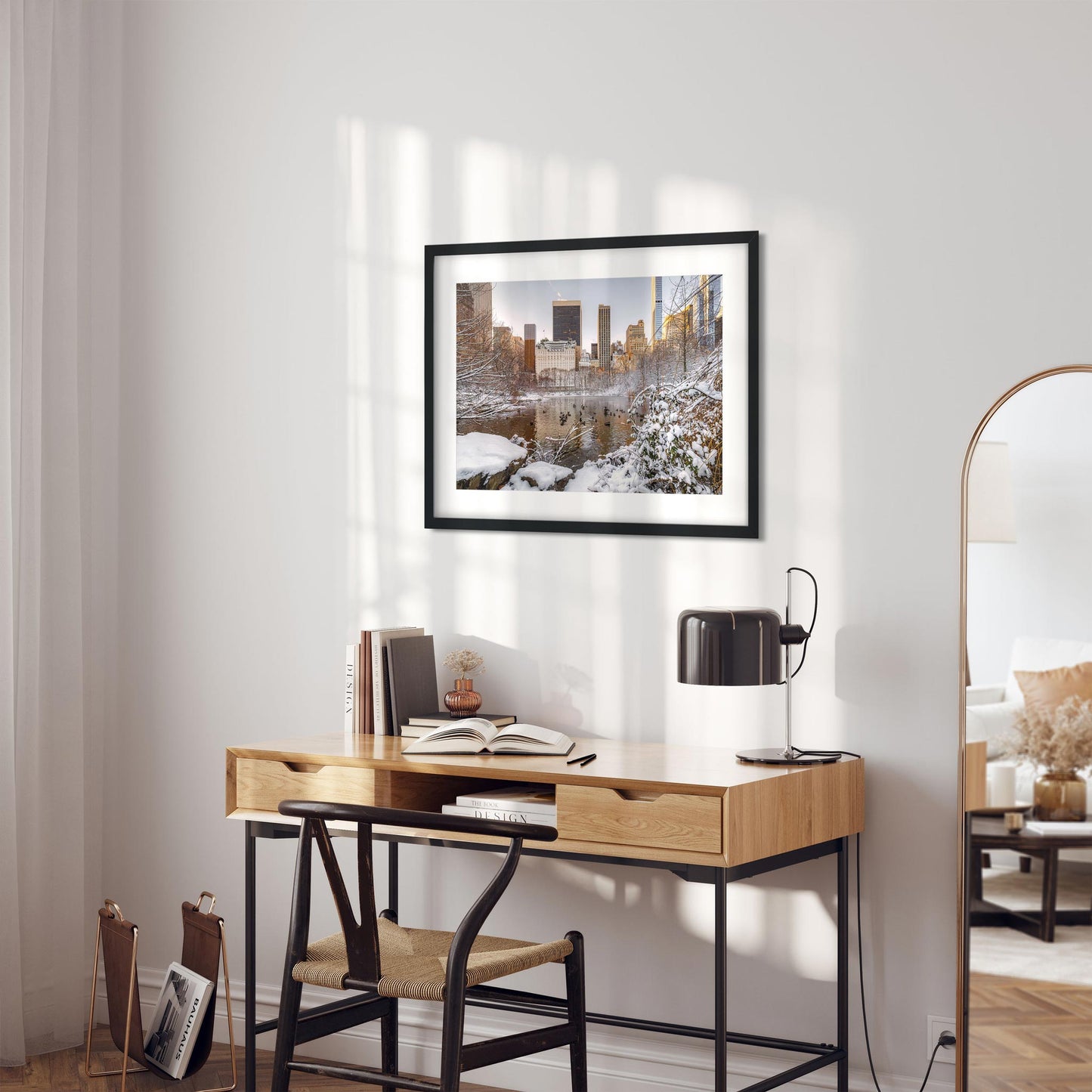 Fine art print of The Pond at Central Park in Winter New York City