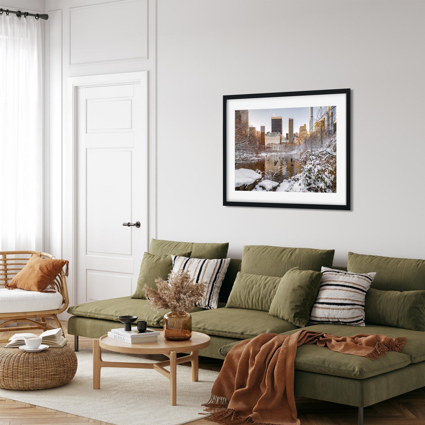 Fine art print of The Pond at Central Park in Winter New York City