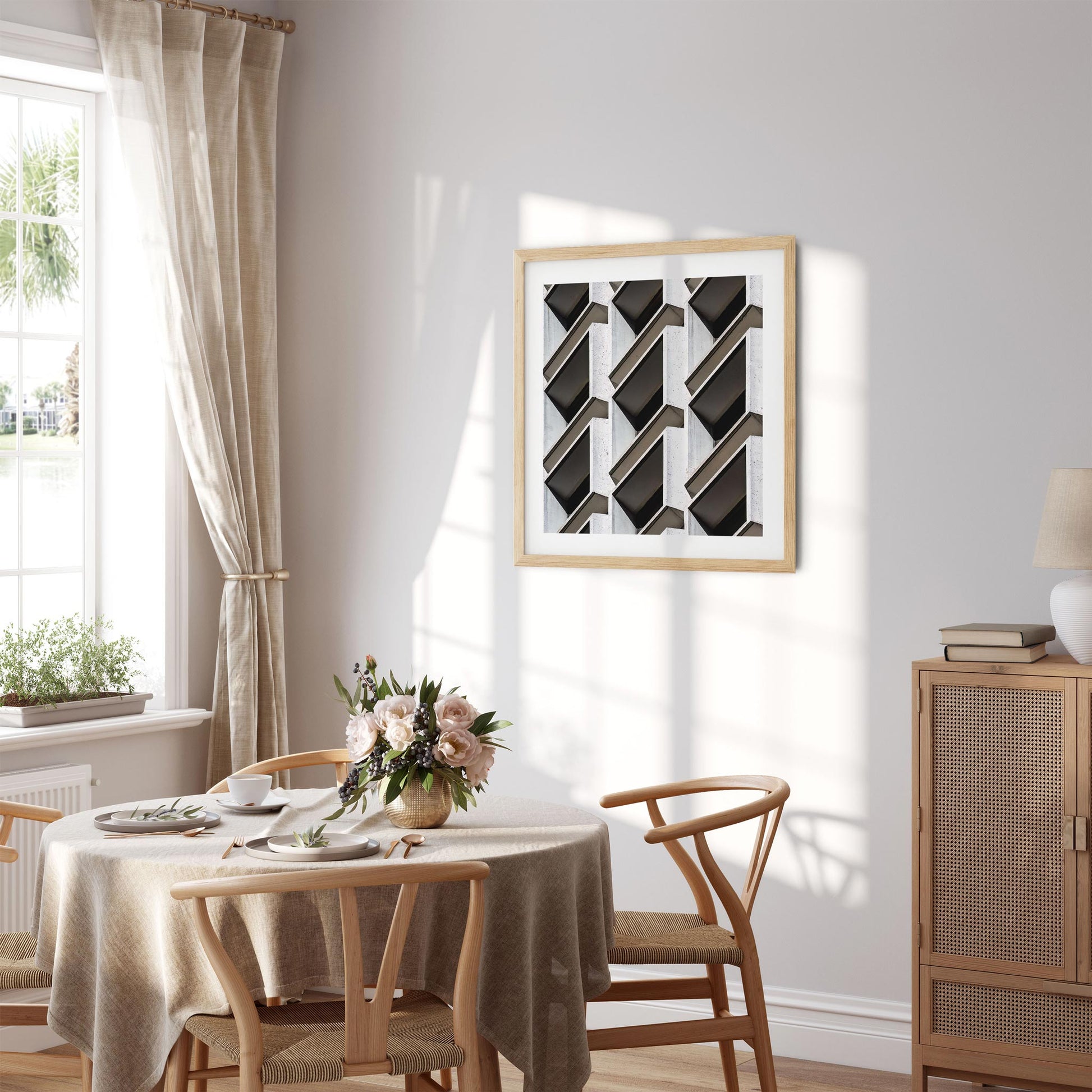 Fine art print of abstract building exterior of 909 Third Avenue New York City