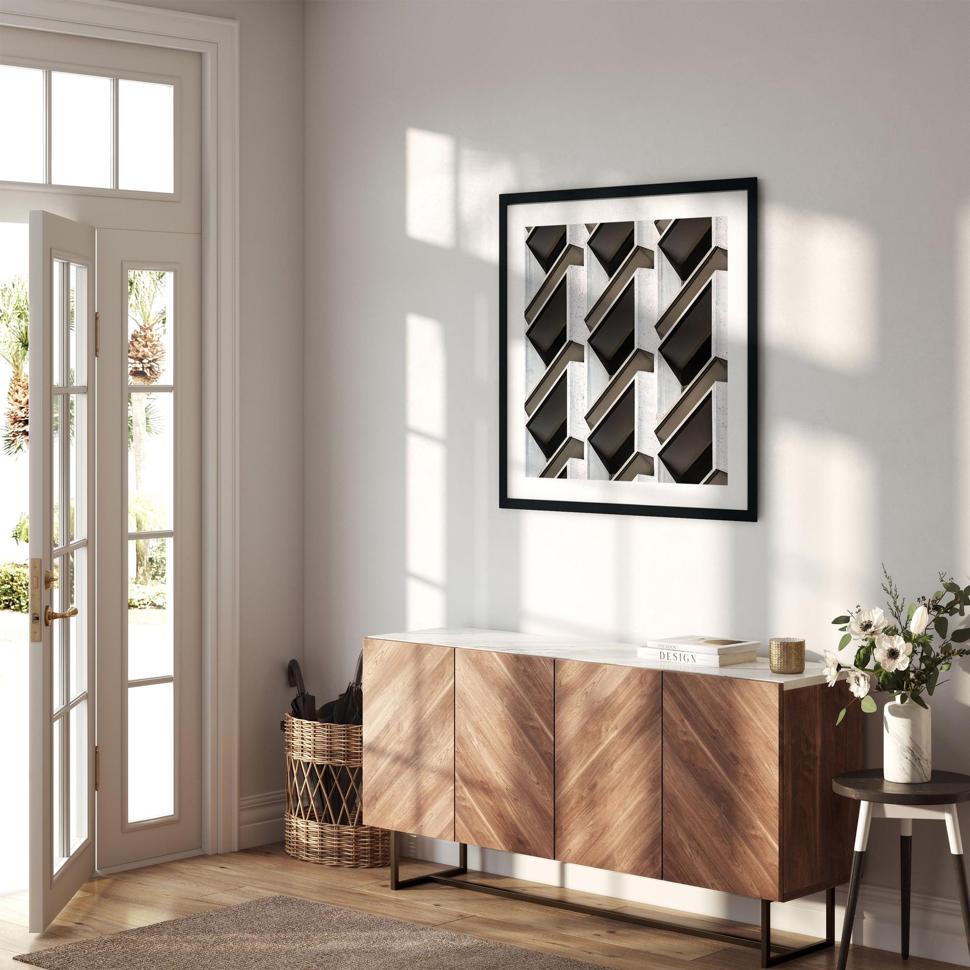 Fine art print of abstract building exterior of 909 Third Avenue New York City