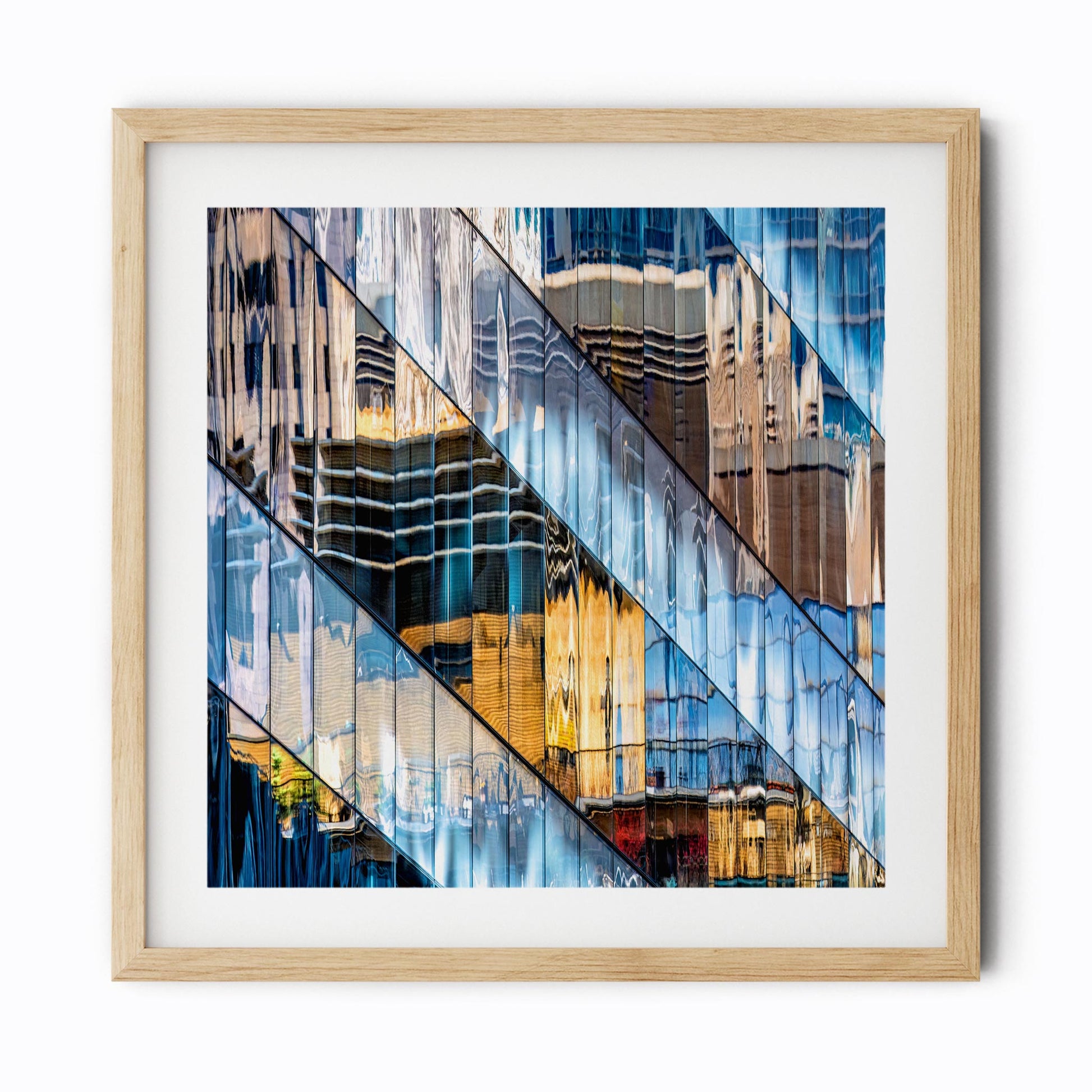 Fine art print of abstract building reflections in Midtown East New York City