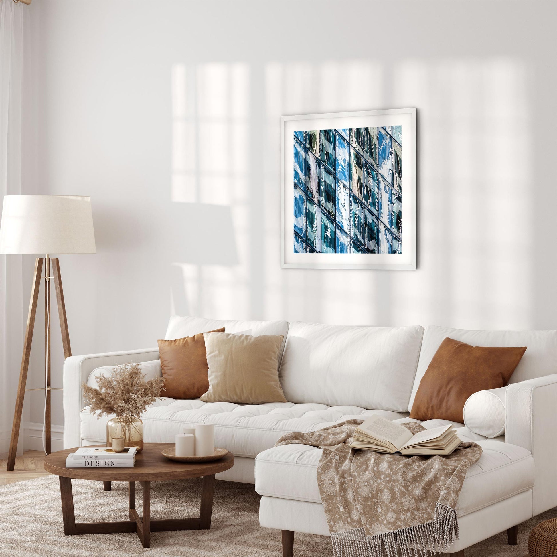 Fine art print of abstract building reflections in Midtown East New York City