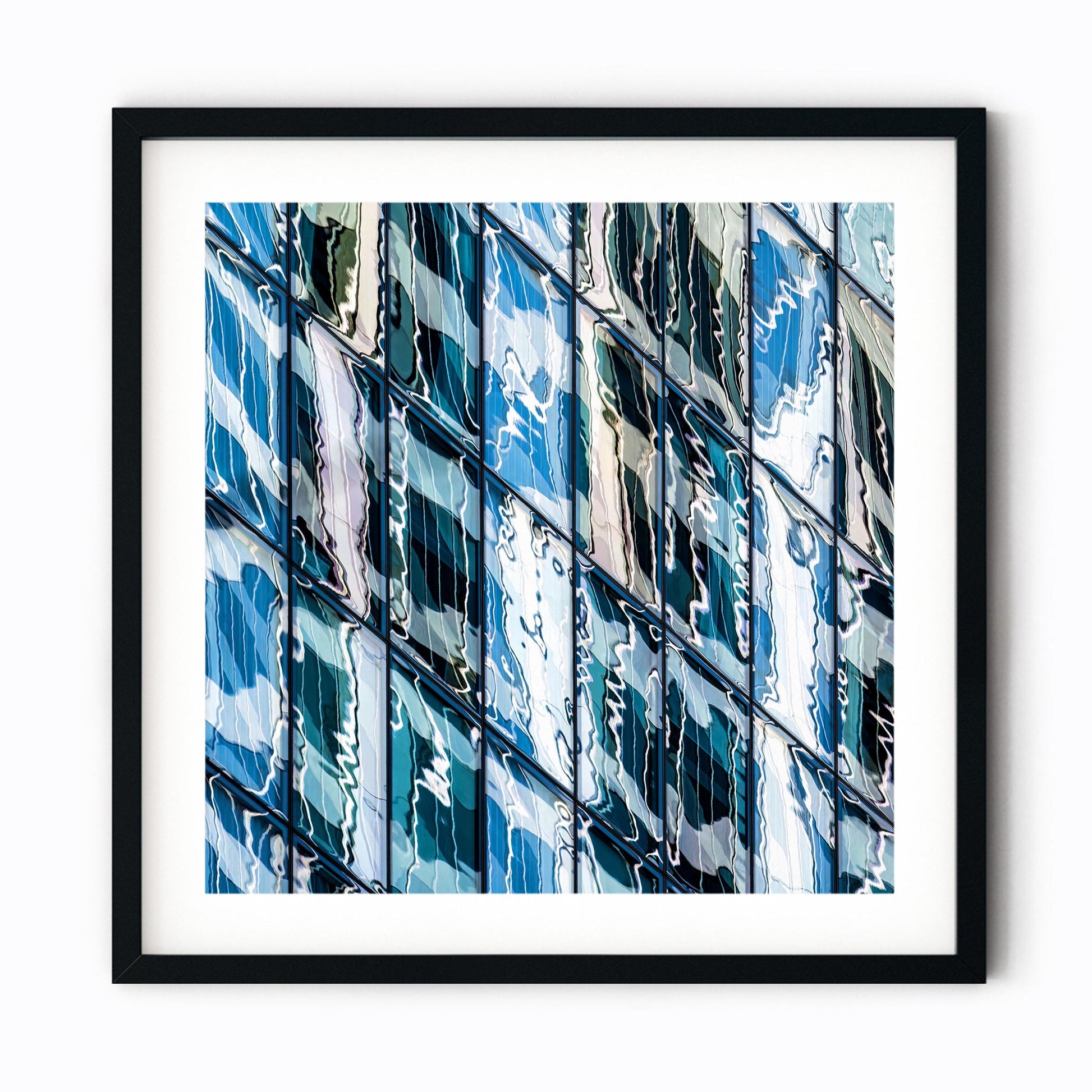 Fine art print of abstract building reflections in Midtown East New York City