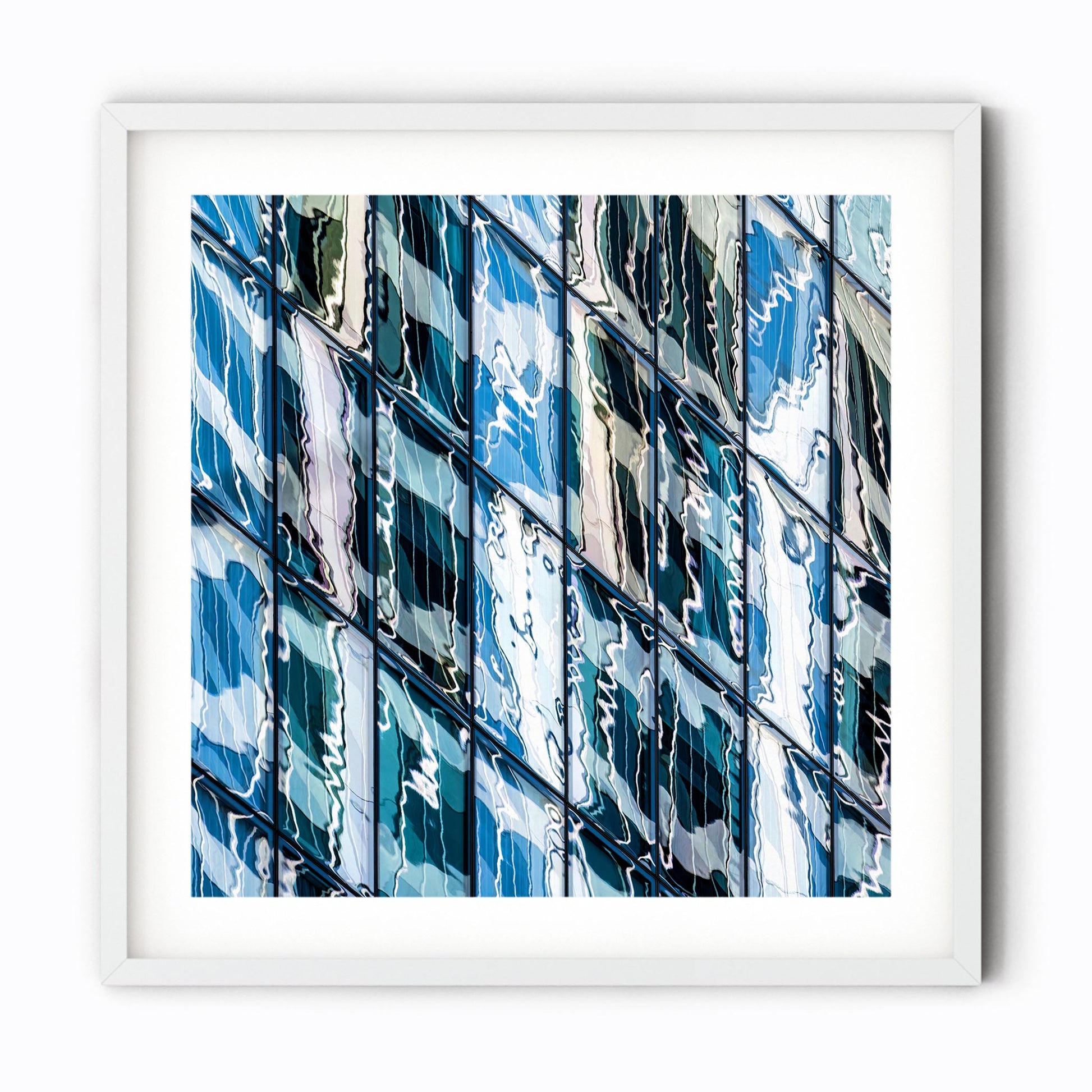 Fine art print of abstract building reflections in Midtown East New York City