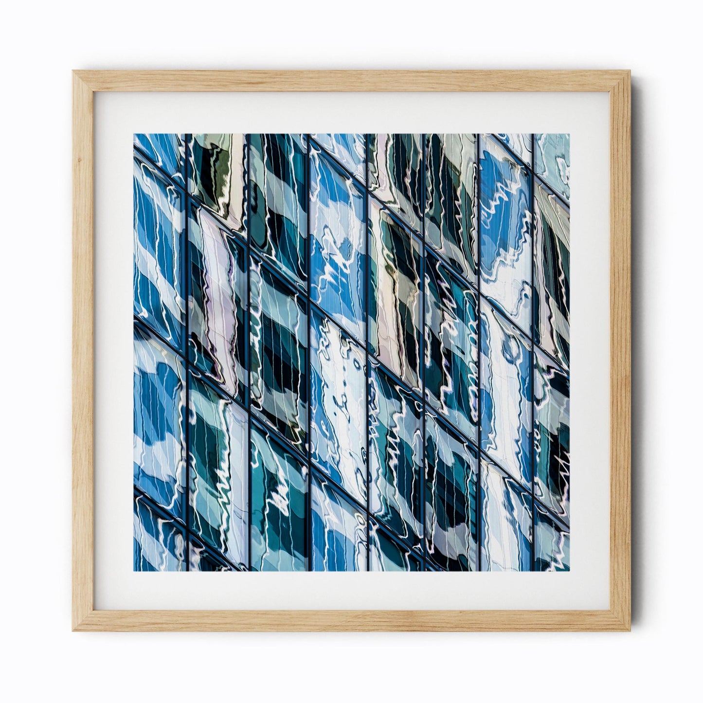 Fine art print of abstract building reflections in Midtown East New York City