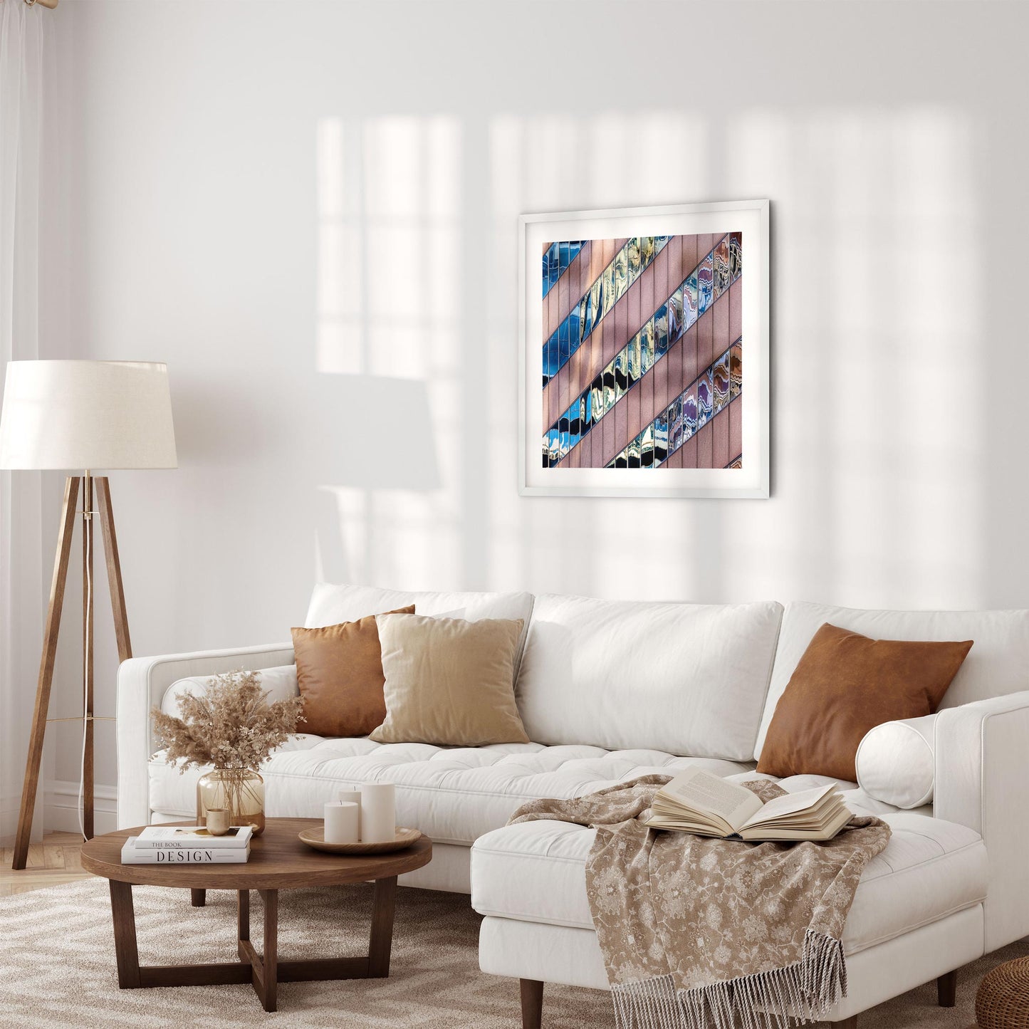 Fine art print of abstract building reflection in Midtown East New York City