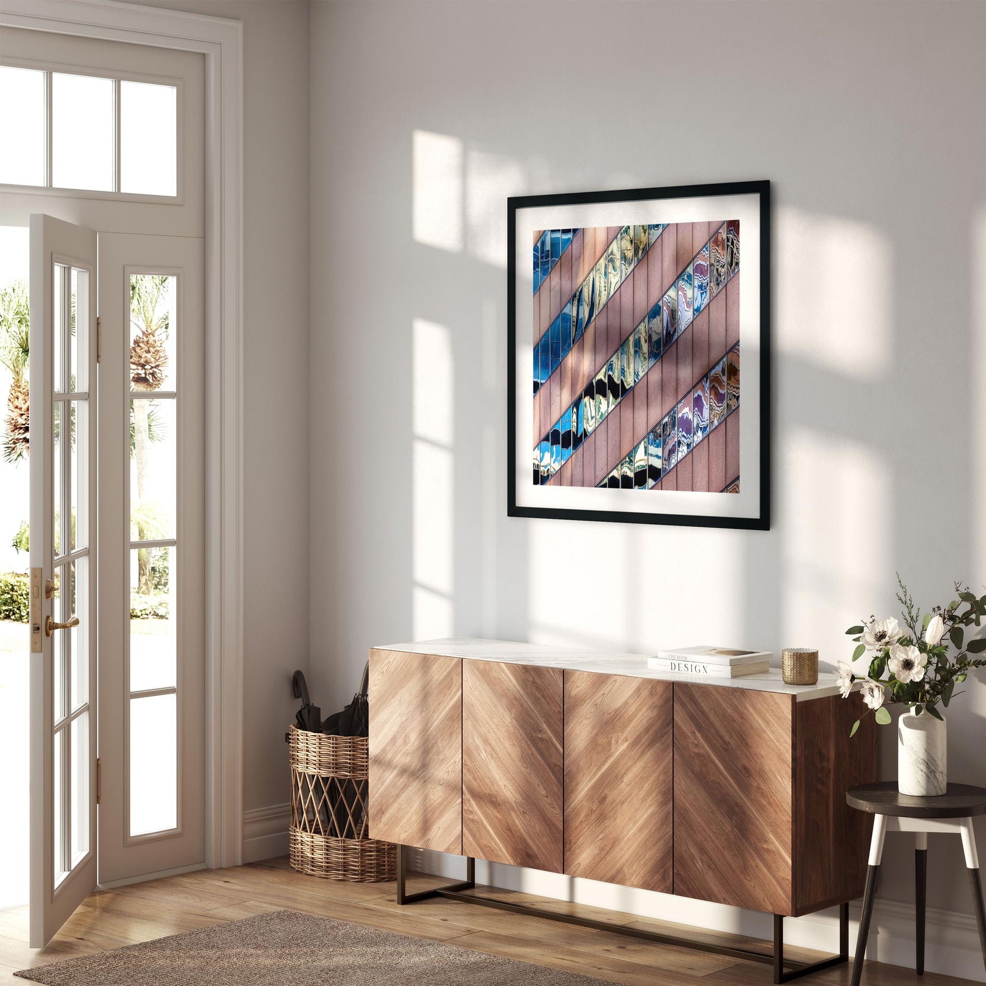 Fine art print of abstract building reflection in Midtown East New York City