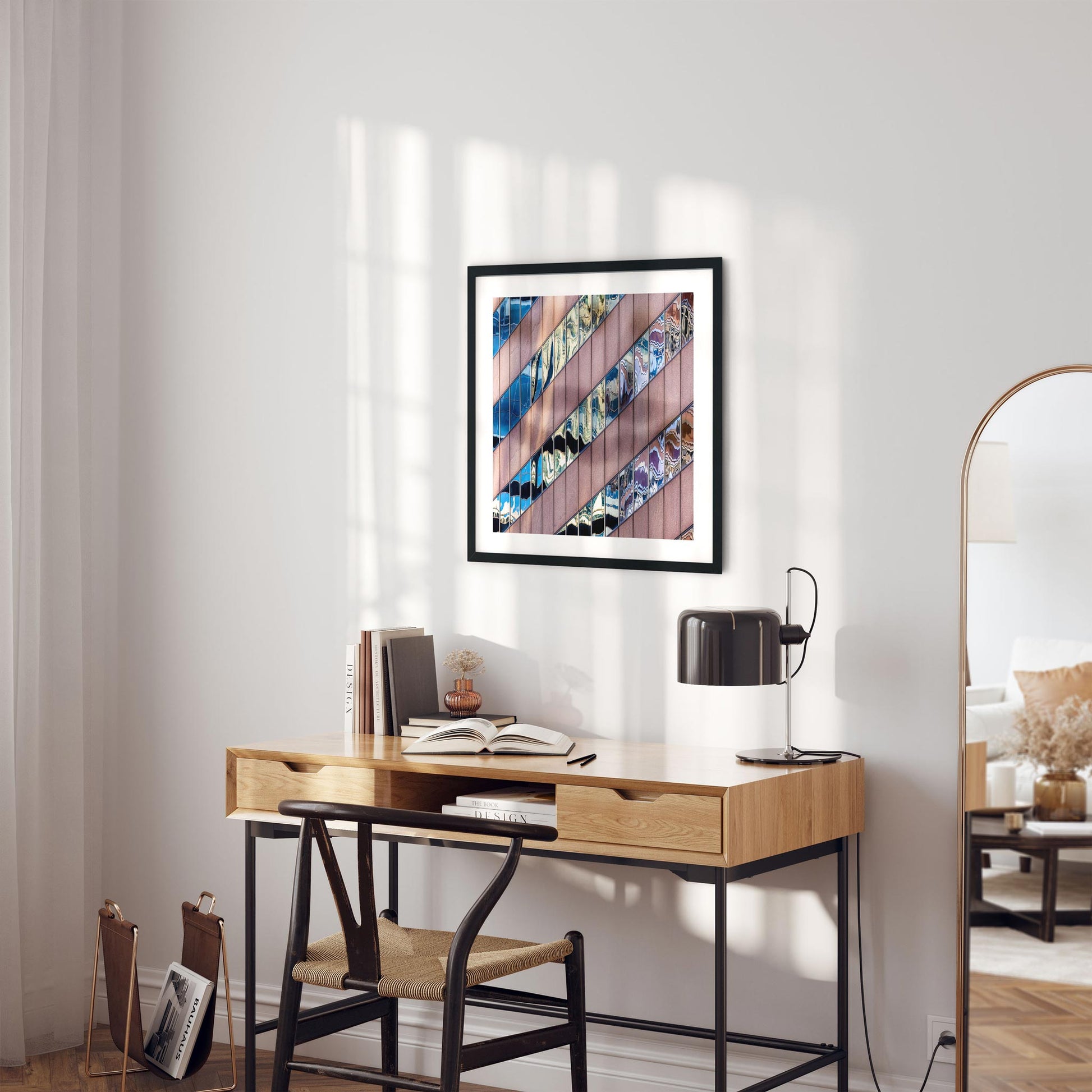 Fine art print of abstract building reflection in Midtown East New York City