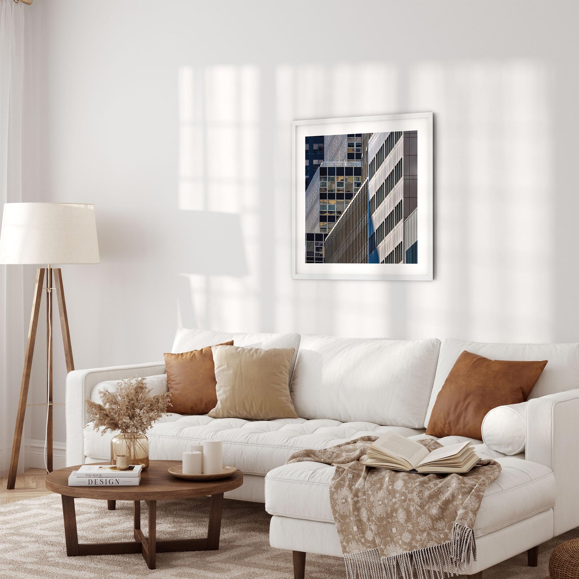Fine art print of abstract modern building reflection in Midtown East New York City