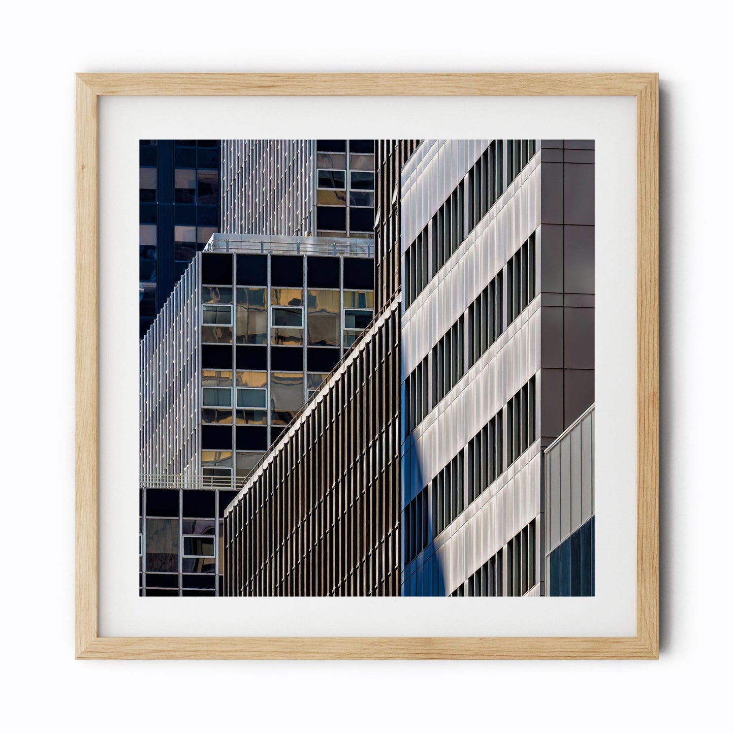 Fine art print of abstract modern building reflection in Midtown East New York City