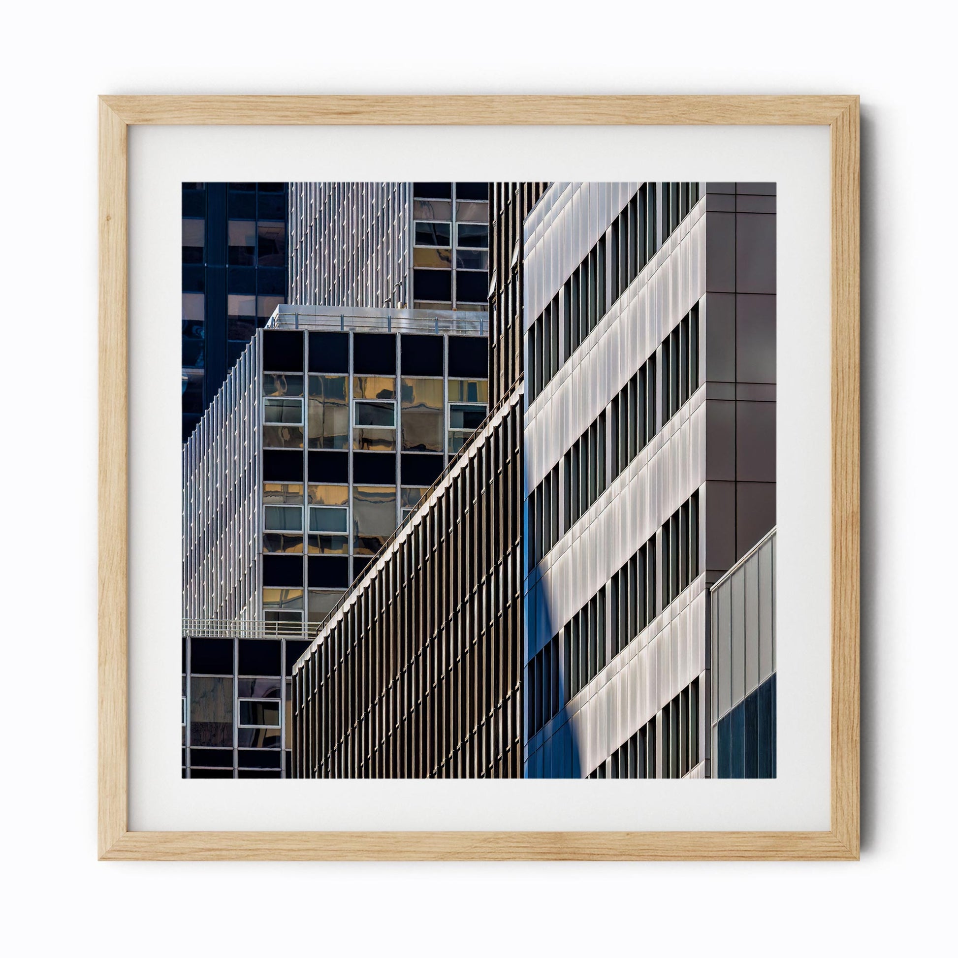 Fine art print of abstract modern building reflection in Midtown East New York City