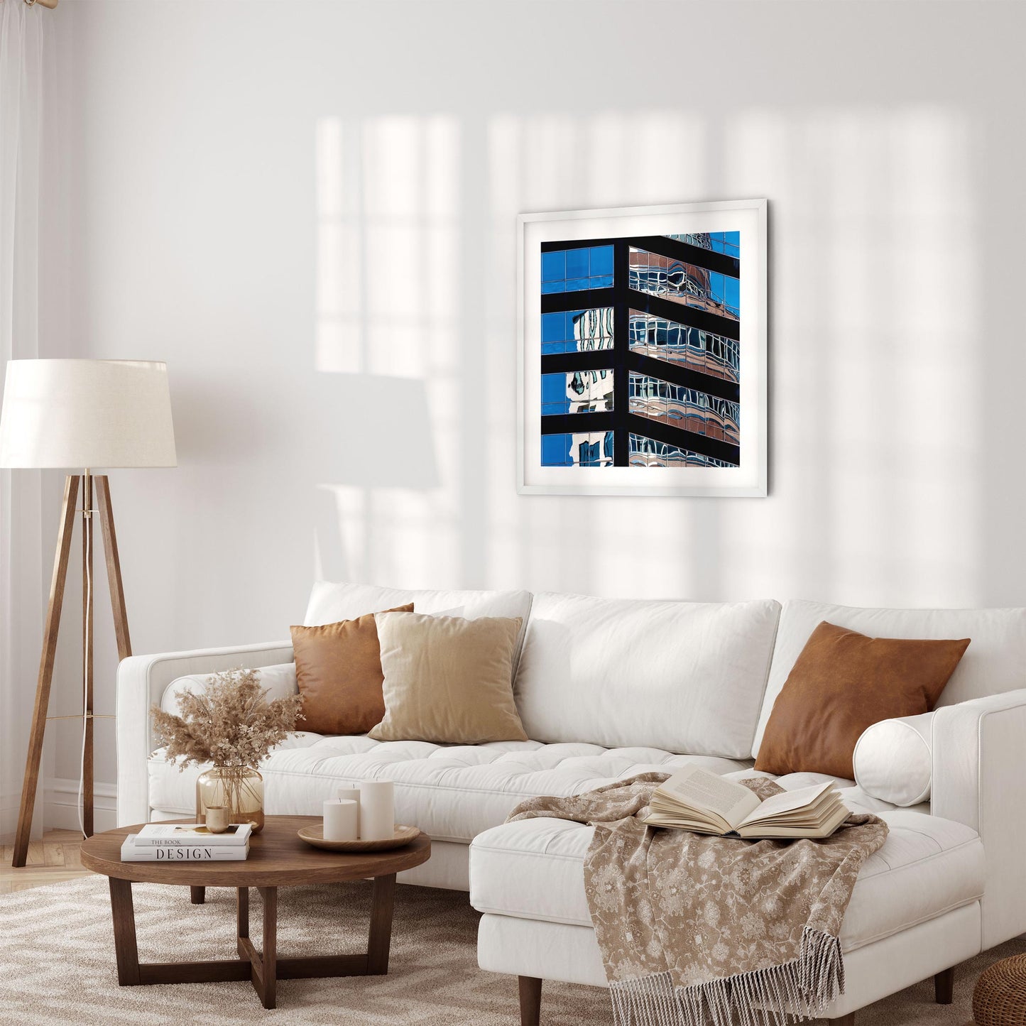 Fine art print of abstract building reflection in Midtown East New York City