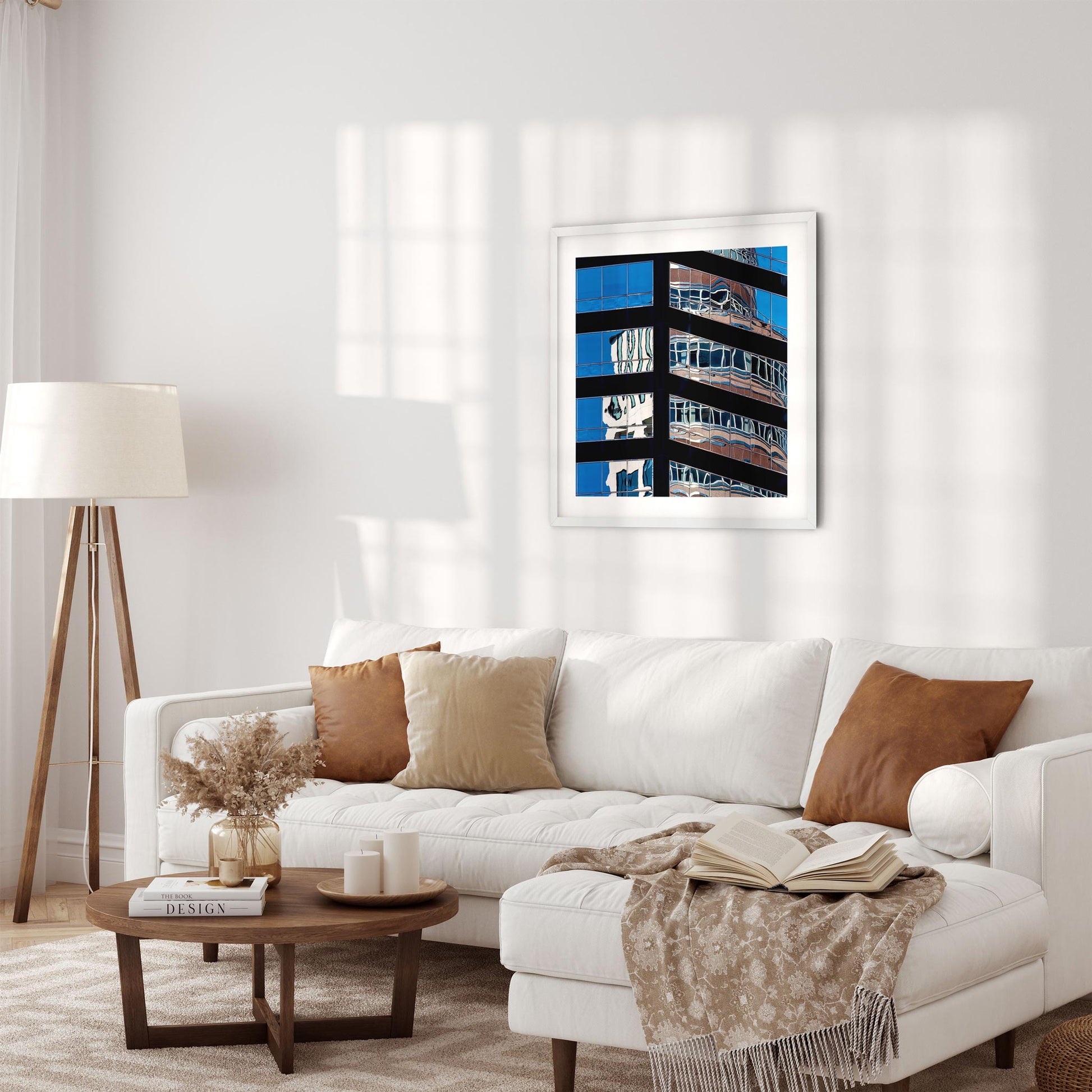 Fine art print of abstract building reflection in Midtown East New York City