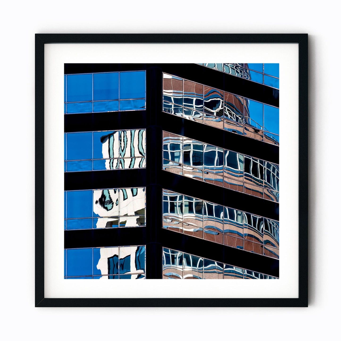 Fine art print of abstract building reflection in Midtown East New York City