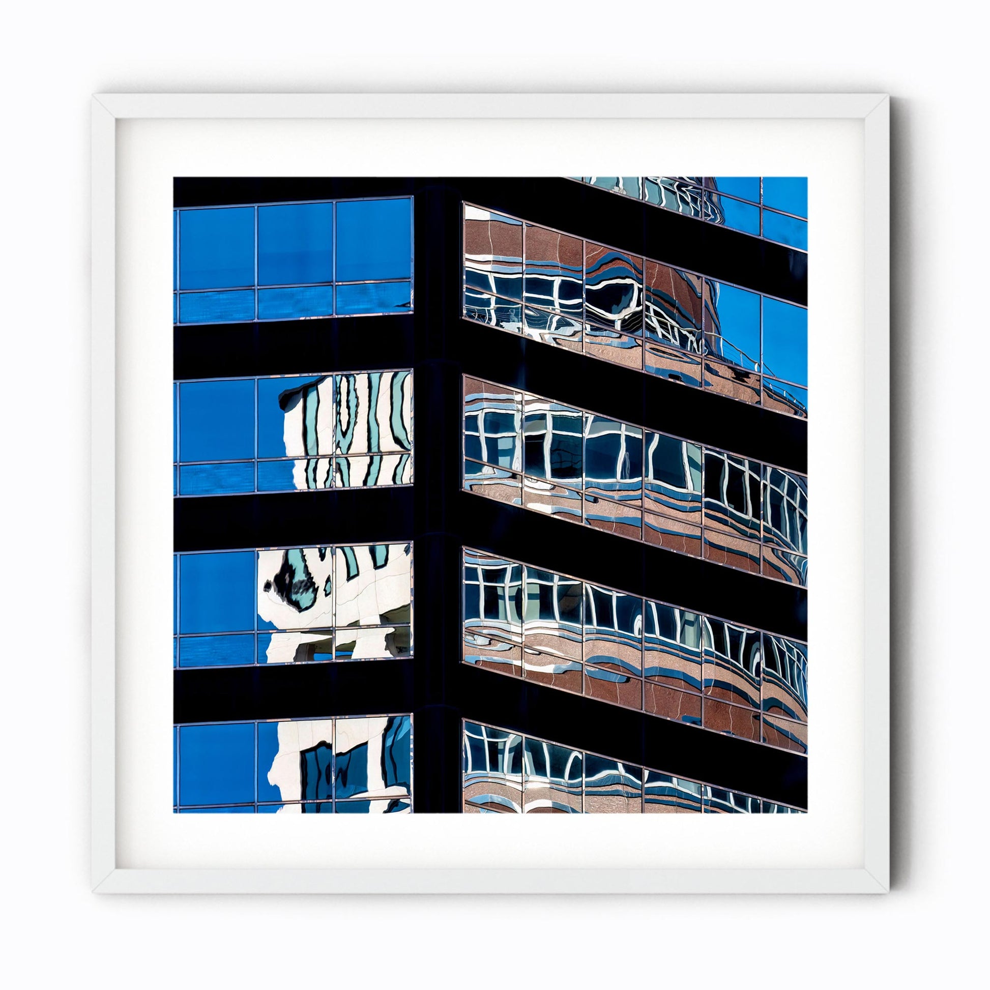 Fine art print of abstract building reflection in Midtown East New York City