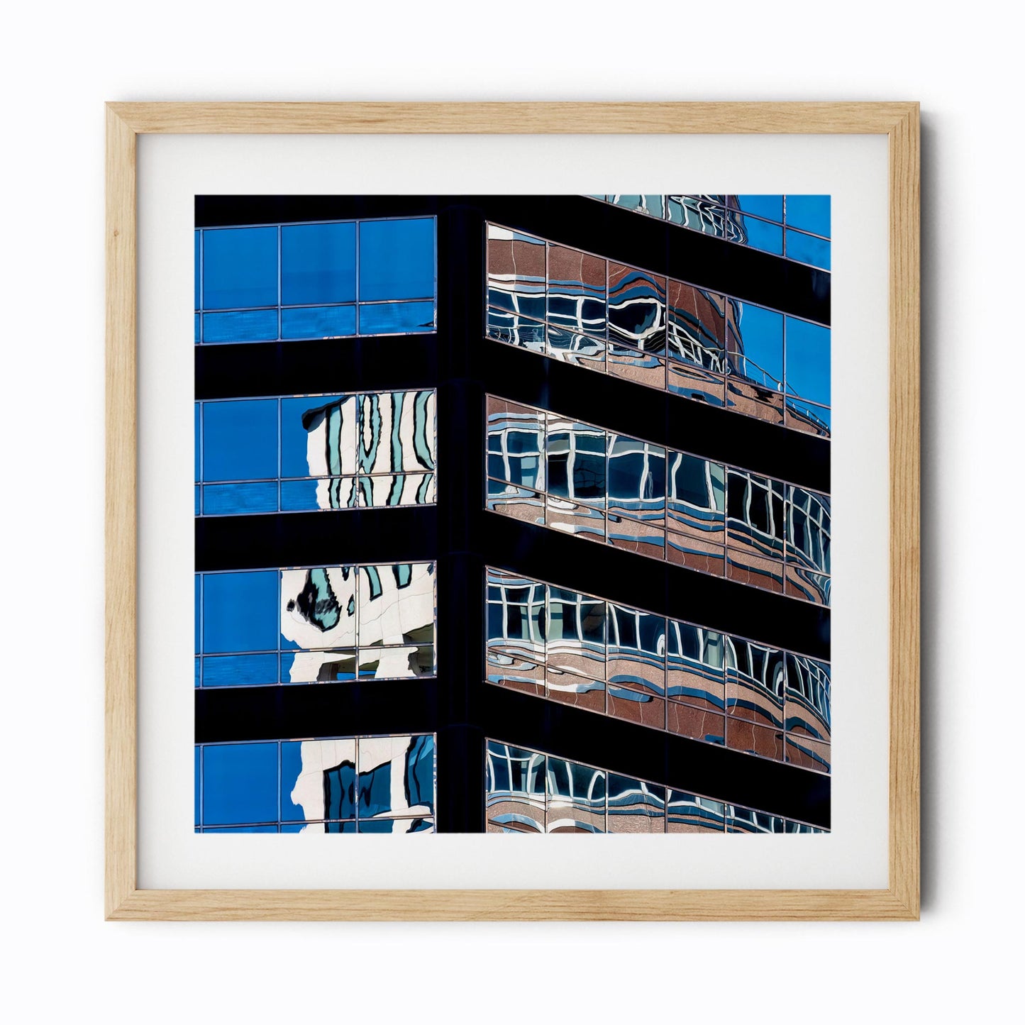 Fine art print of abstract building reflection in Midtown East New York City