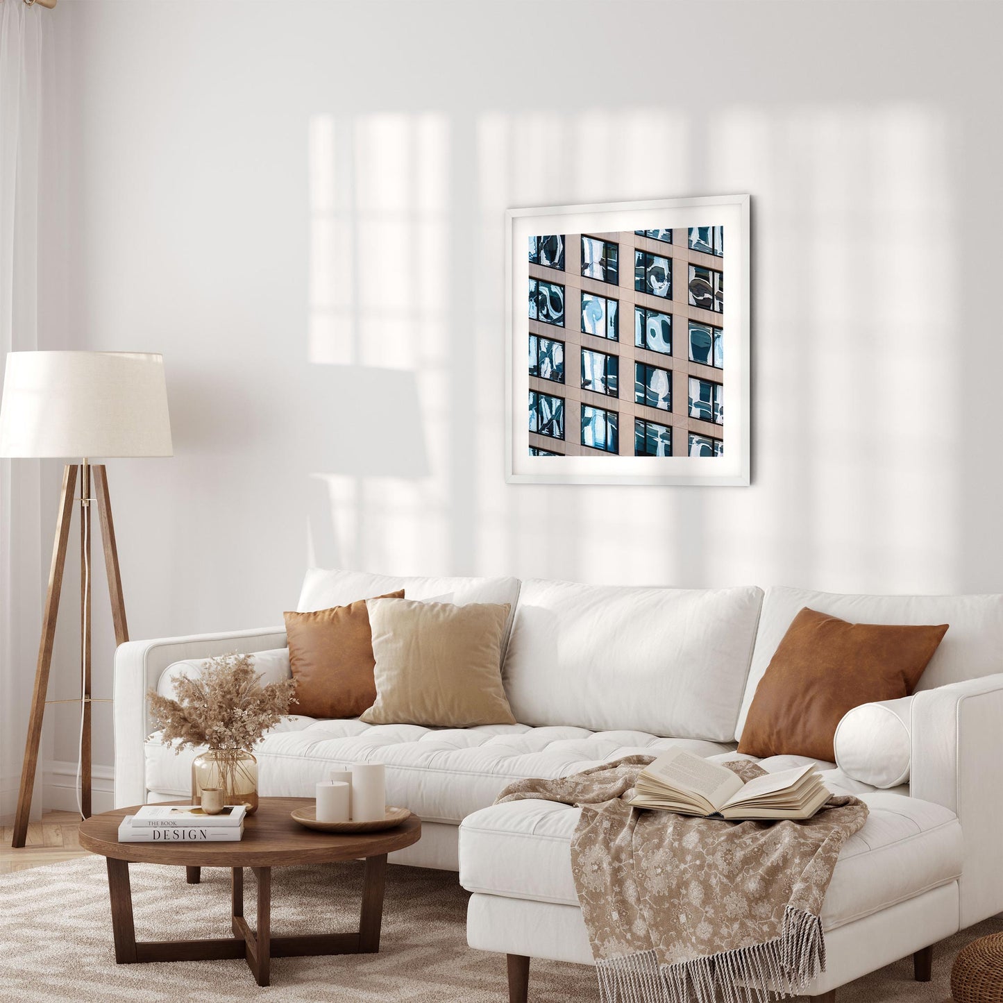 Fine art print of abstract building reflection in Midtown East New York City