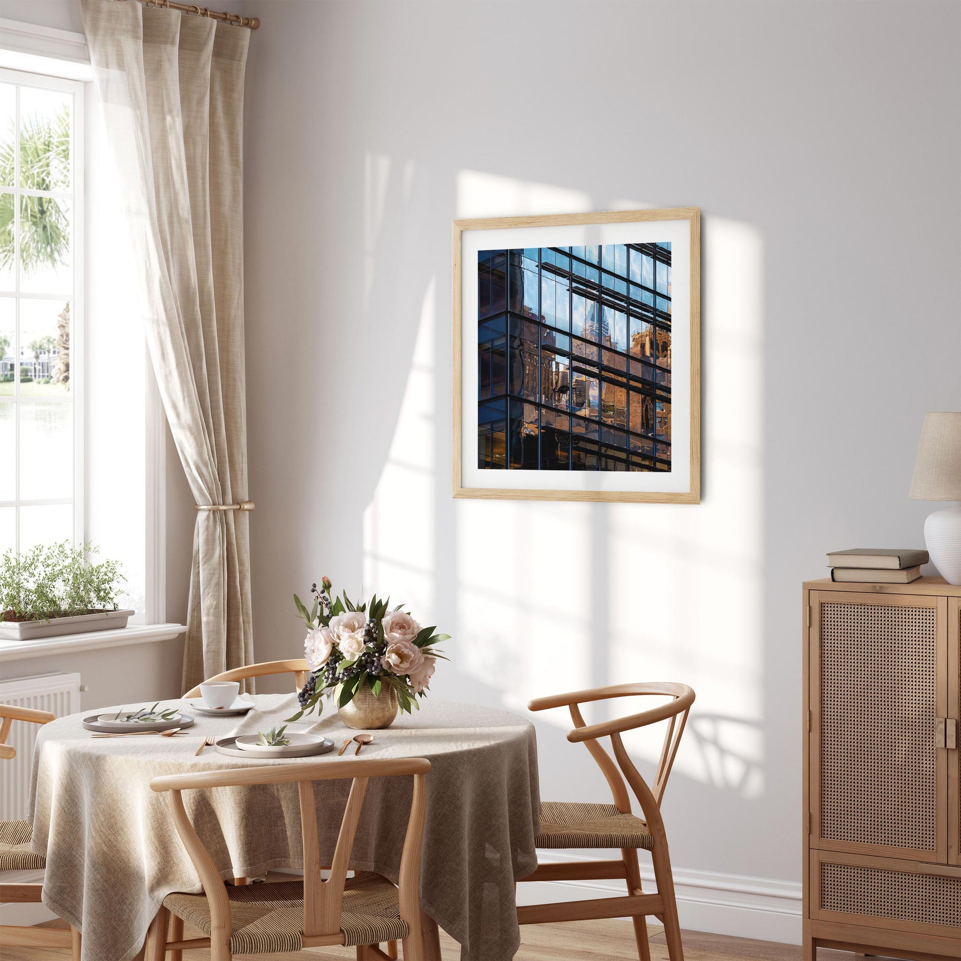 Fine art print of Abstract Building Reflection of Hell's Kitchen NYC