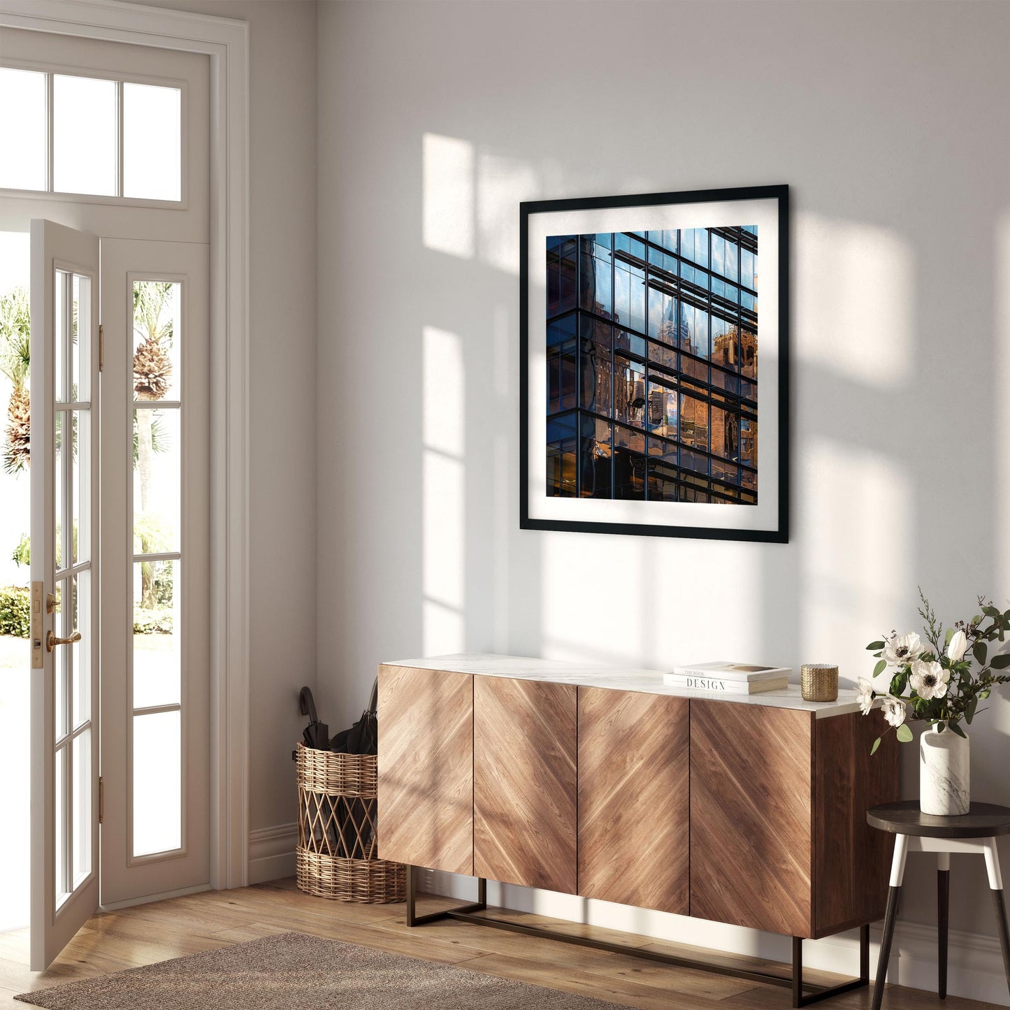 Fine art print of Abstract Building Reflection of Hell's Kitchen NYC