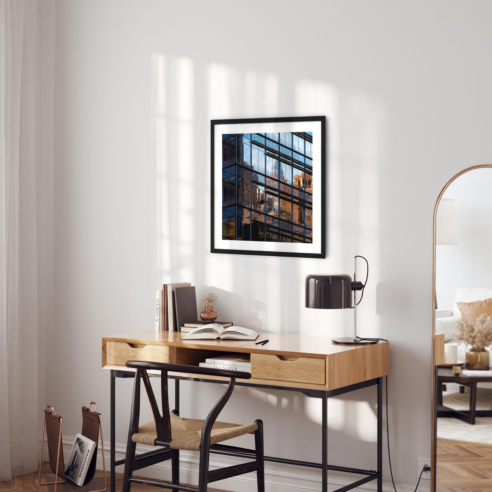 Fine art print of Abstract Building Reflection of Hell's Kitchen NYC