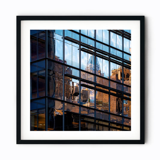 Fine art print of Abstract Building Reflection of Hell's Kitchen NYC