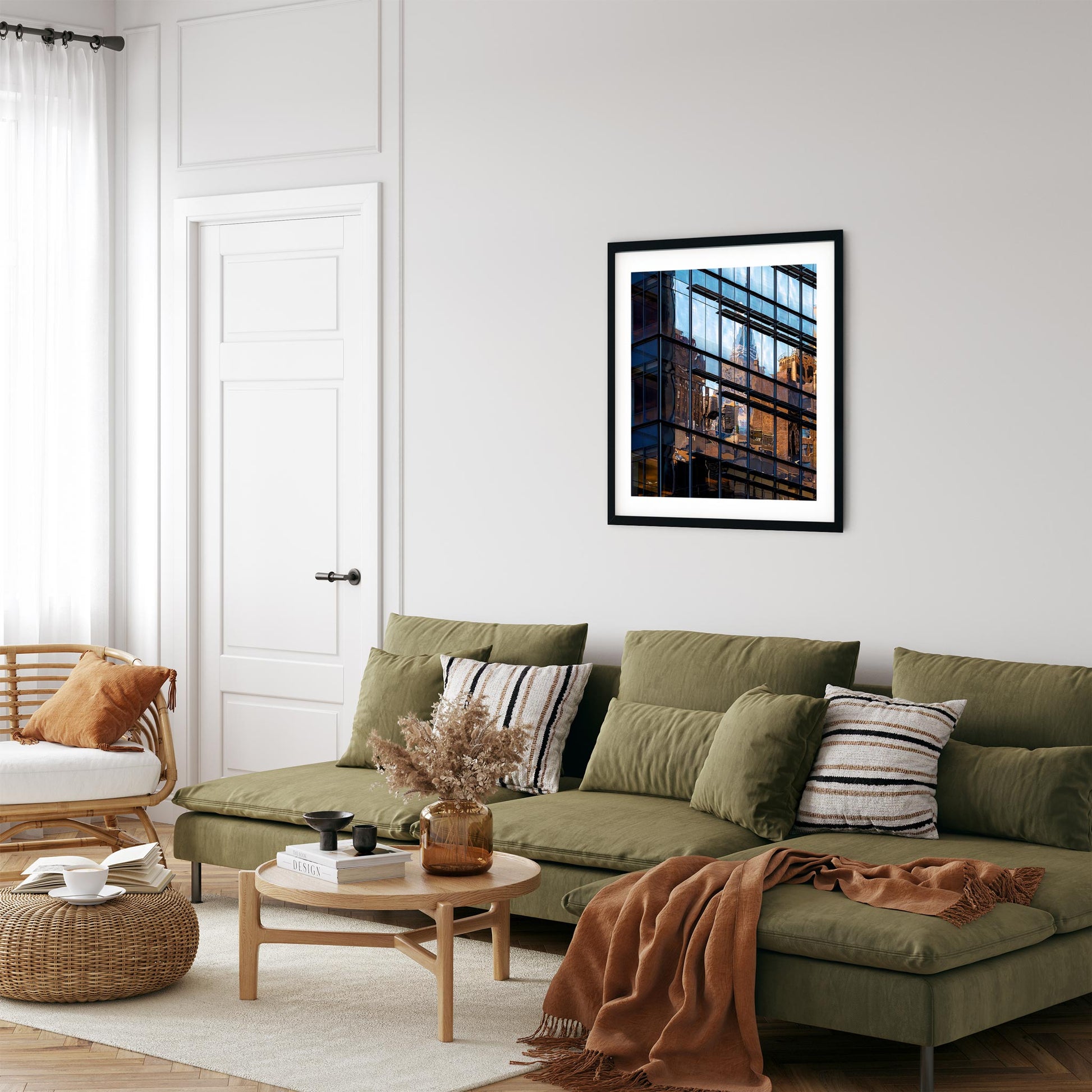 Fine art print of Abstract Building Reflection of Hell's Kitchen NYC