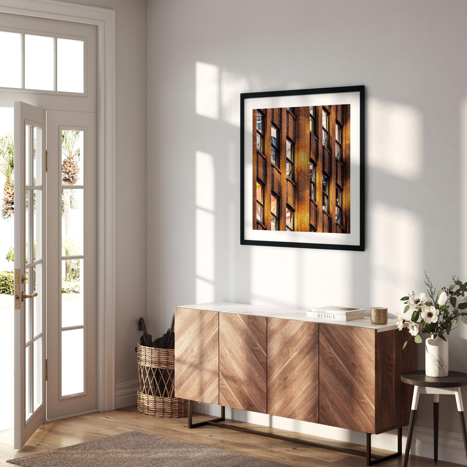 Fine art print of Abstract Building Reflection of Times Square Midtown Manhattan NYC