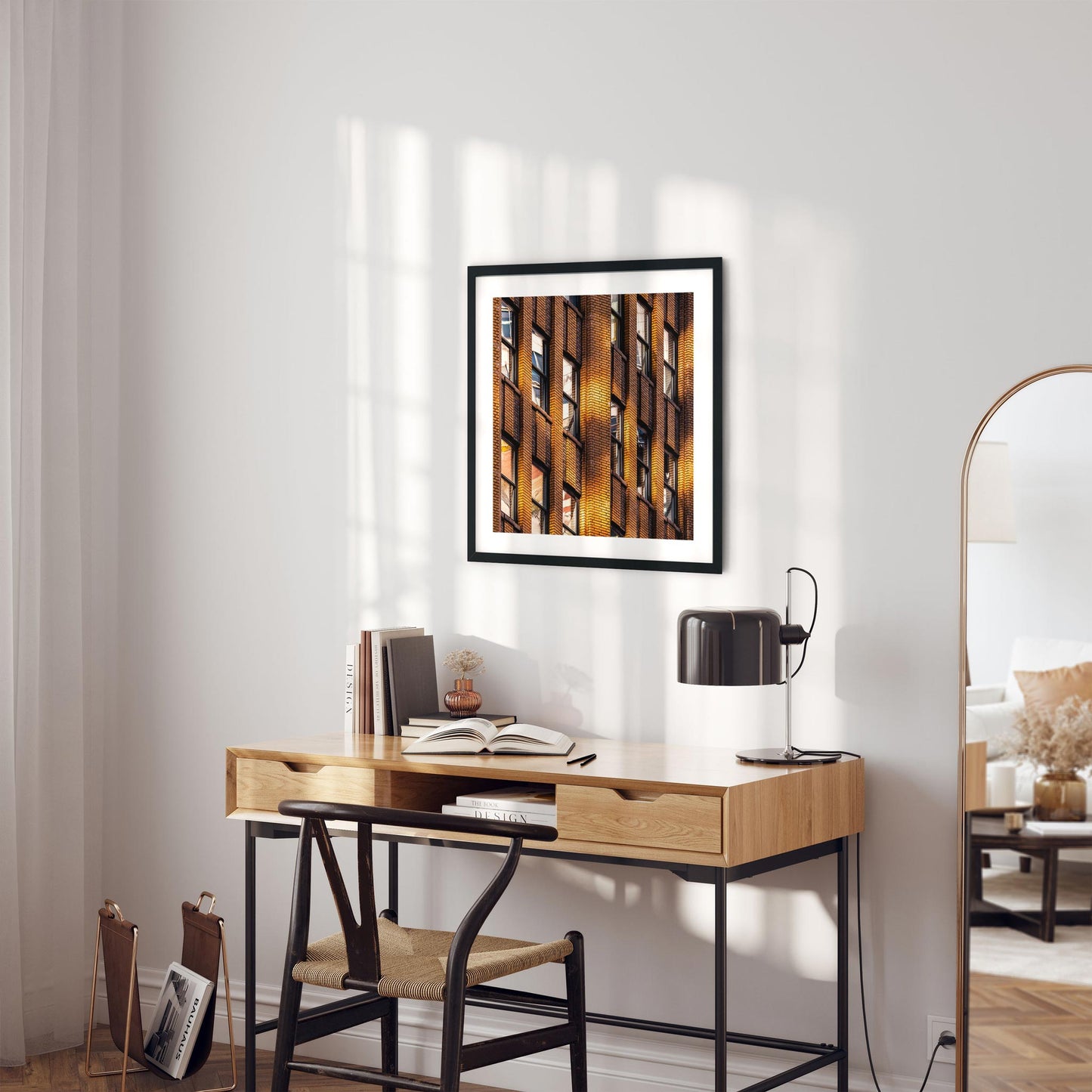 Fine art print of Abstract Building Reflection of Times Square Midtown Manhattan NYC