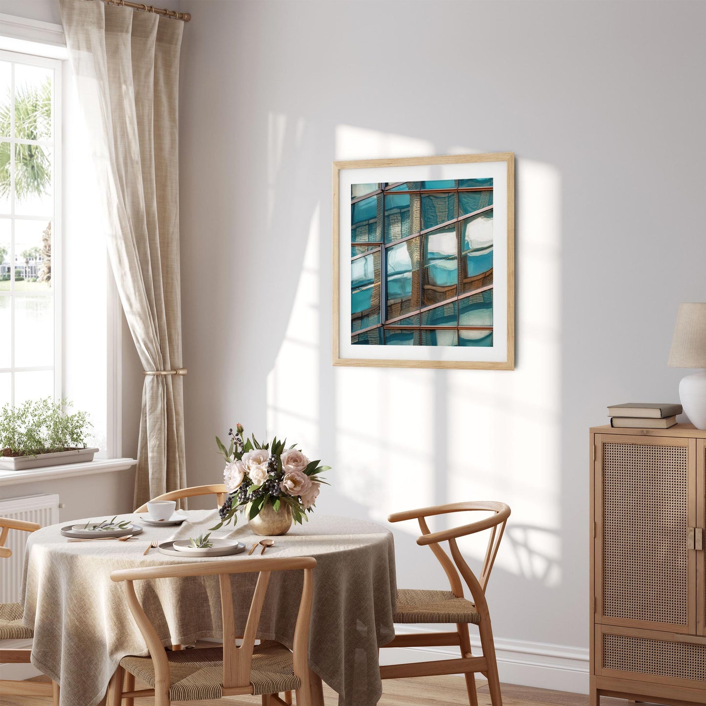 Fine art print of Abstract Building Reflection of Times Square Midtown Manhattan NYC