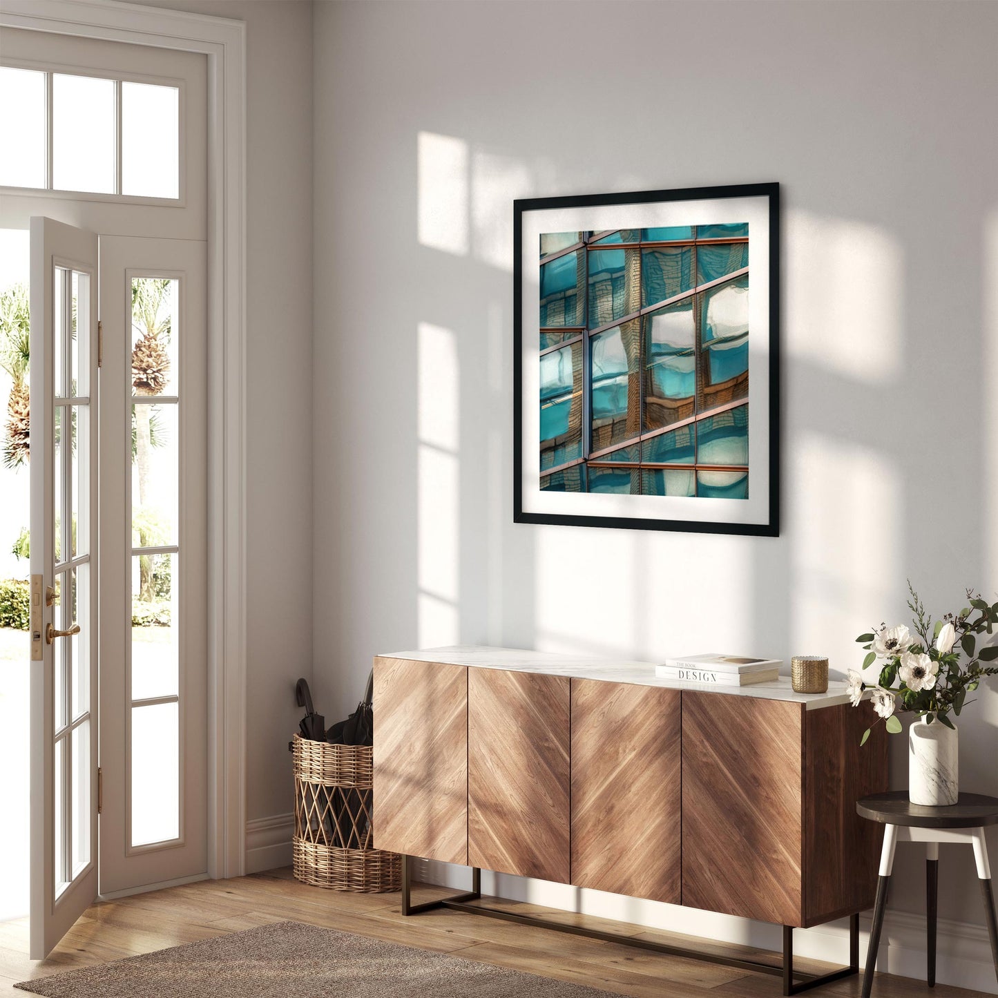 Fine art print of Abstract Building Reflection of Times Square Midtown Manhattan NYC