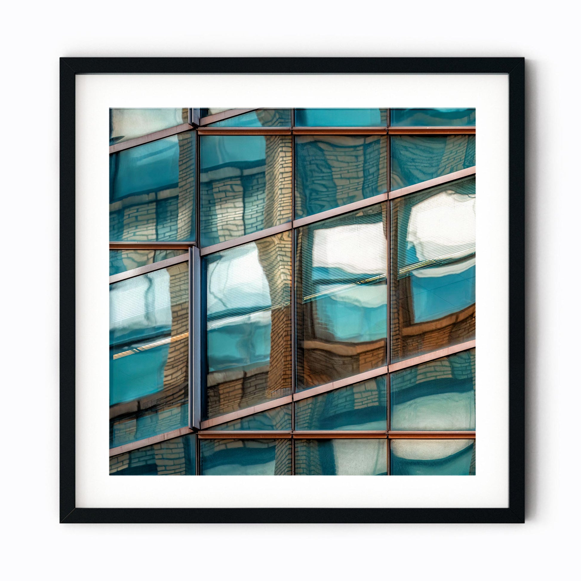 Fine art print of Abstract Building Reflection of Times Square Midtown Manhattan NYC