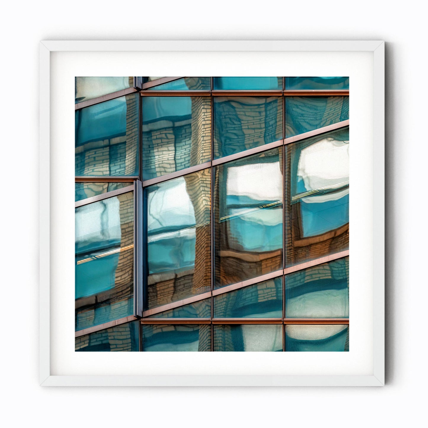 Fine art print of Abstract Building Reflection of Times Square Midtown Manhattan NYC