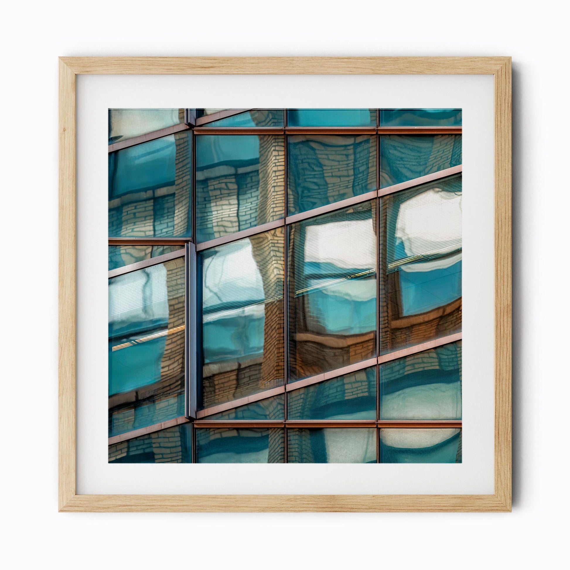 Fine art print of Abstract Building Reflection of Times Square Midtown Manhattan NYC