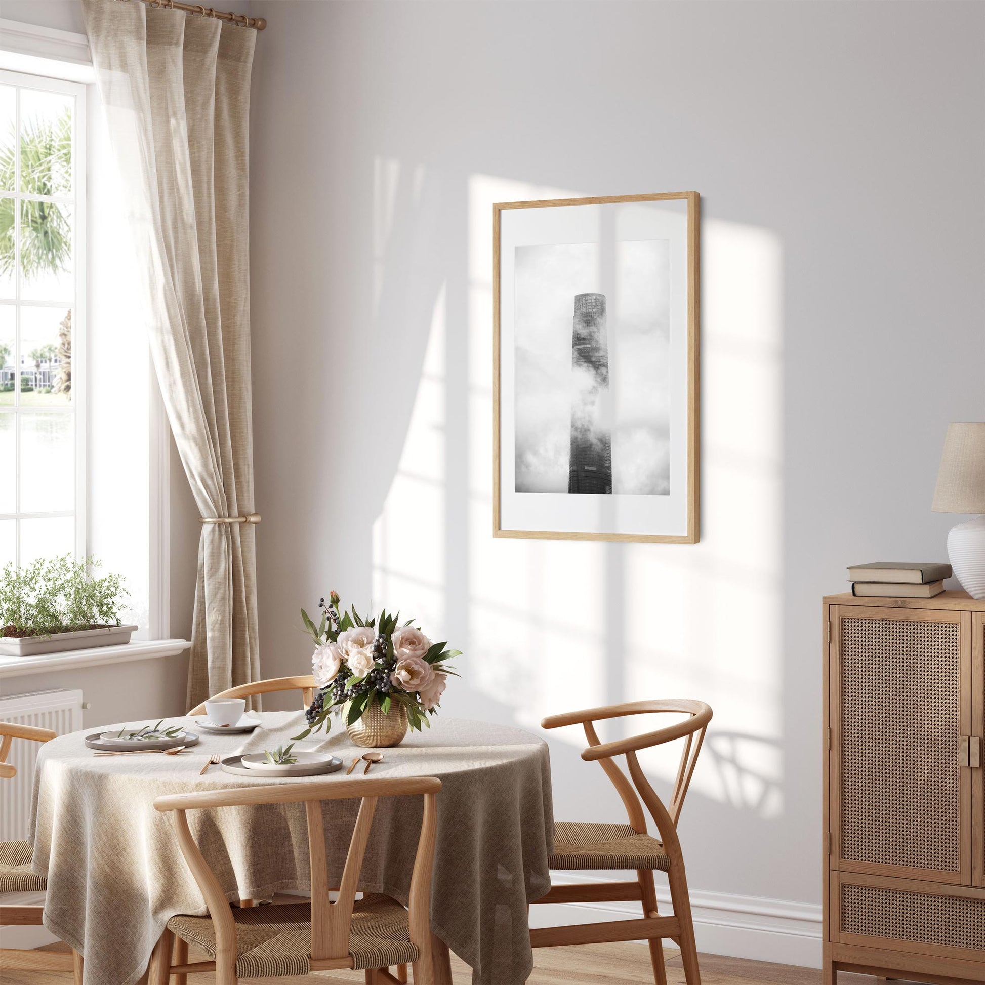 Fine art print of Shanghai Tower in the Clouds China