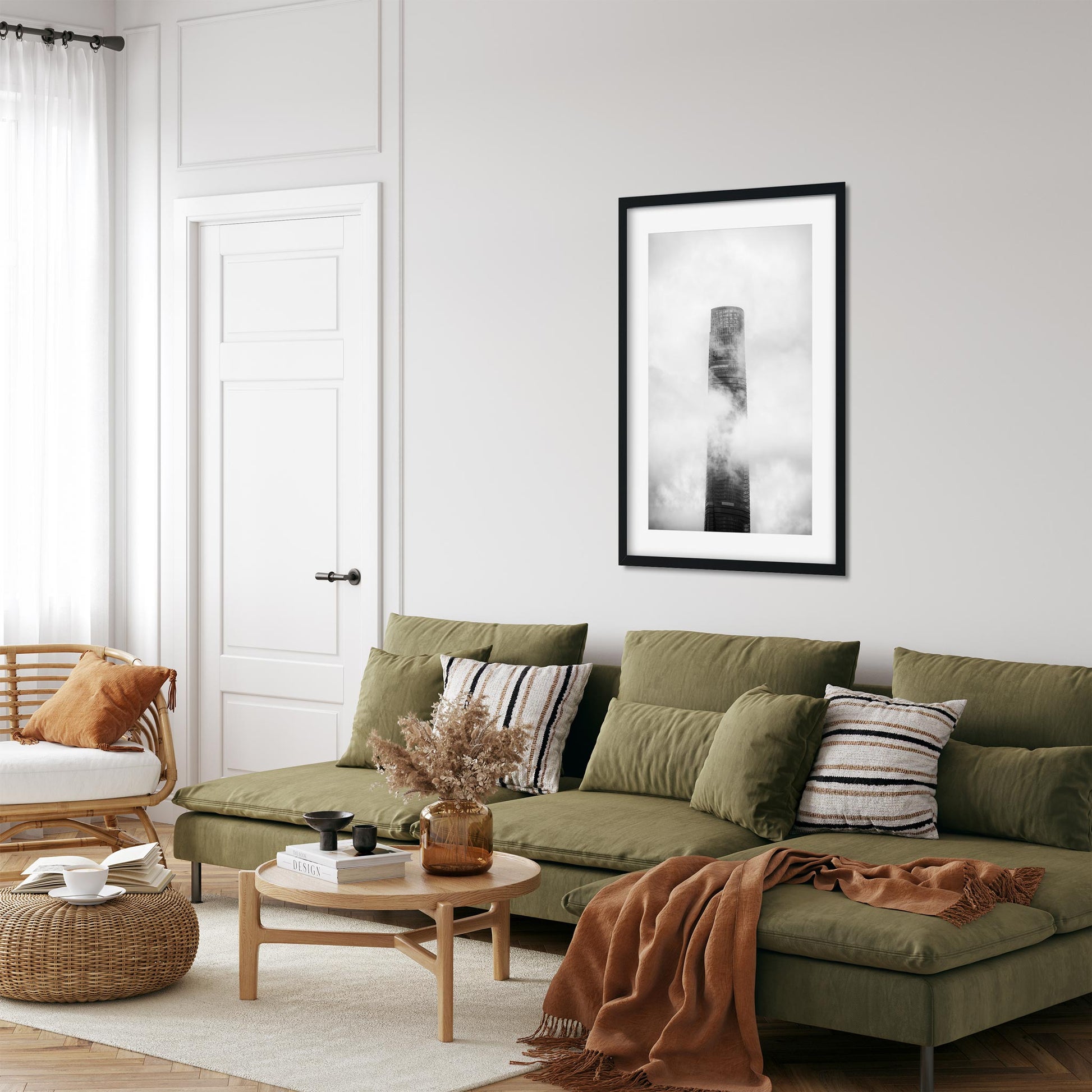 Fine art print of Shanghai Tower in the Clouds China